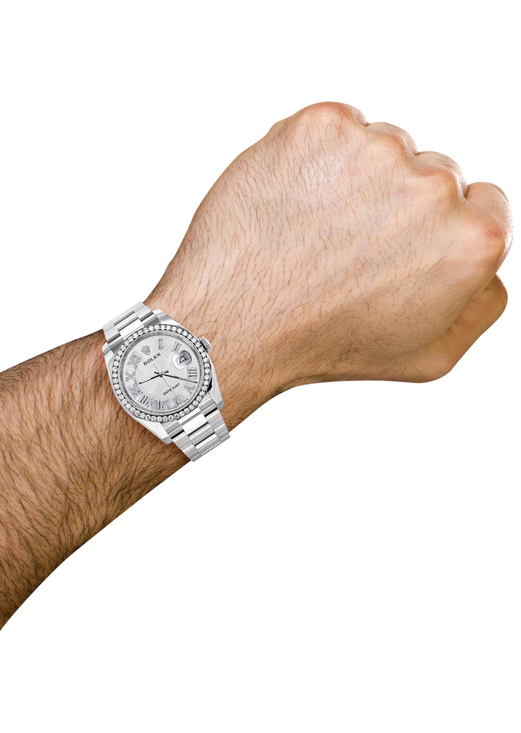 116200 | Rolex Datejust Watch | 36Mm | White Texture Roman Dial | Oyster Band - Image 4