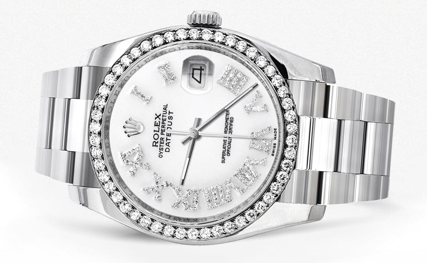 116200 | Rolex Datejust Watch | 36Mm | White Roman Dial | Oyster Band - Image 2