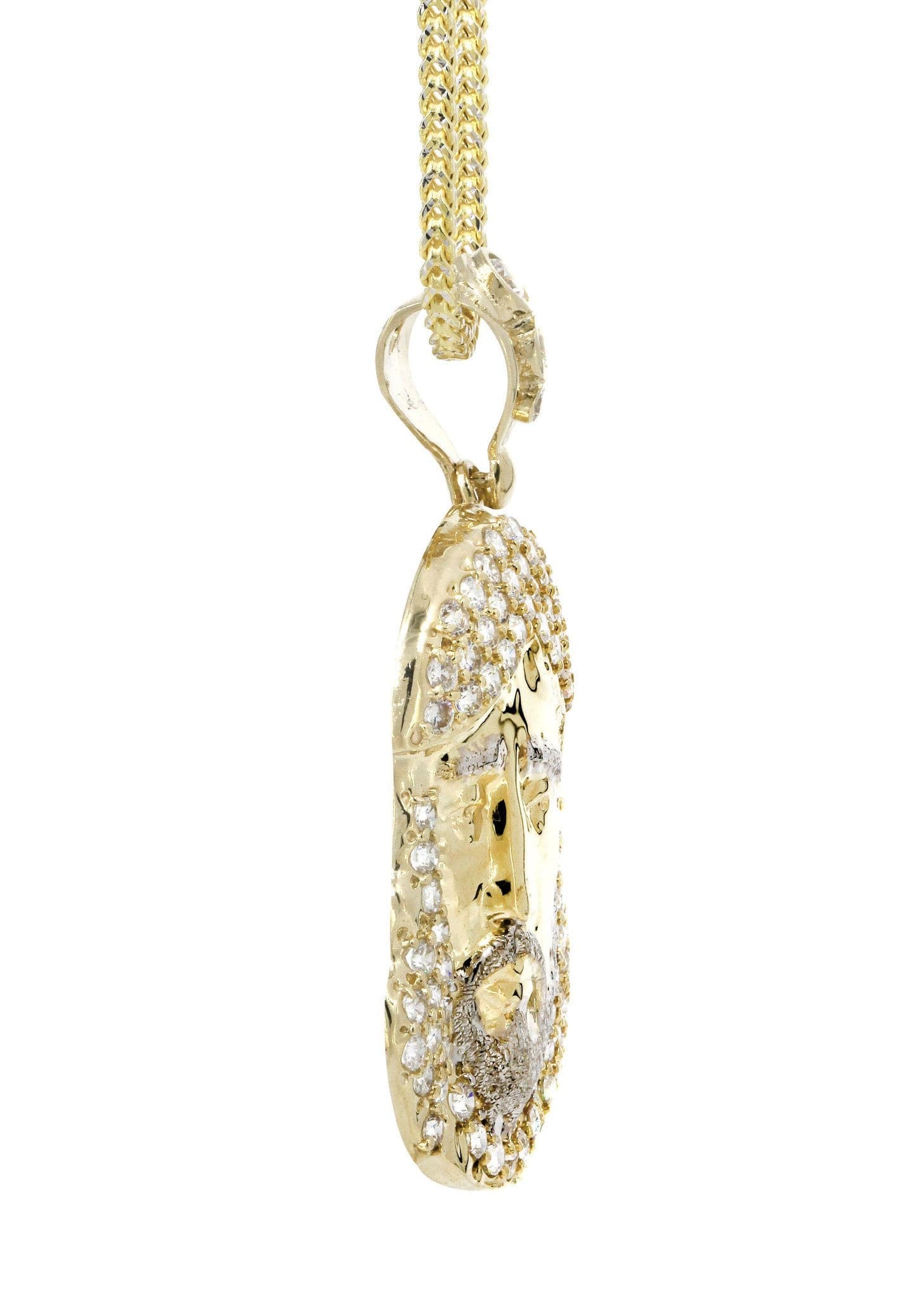 10K Yellow Gold Jesus Piece Chain | Appx. 18.7 Grams - Image 4