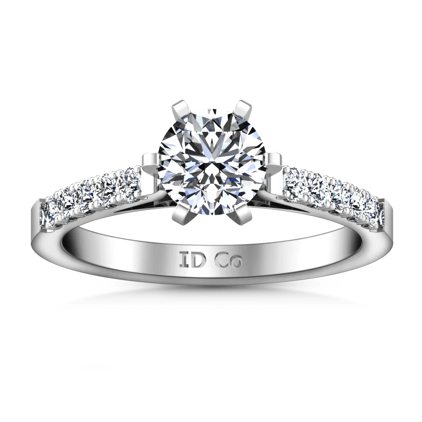 Pave Engagement Ring Beth 14K White Gold