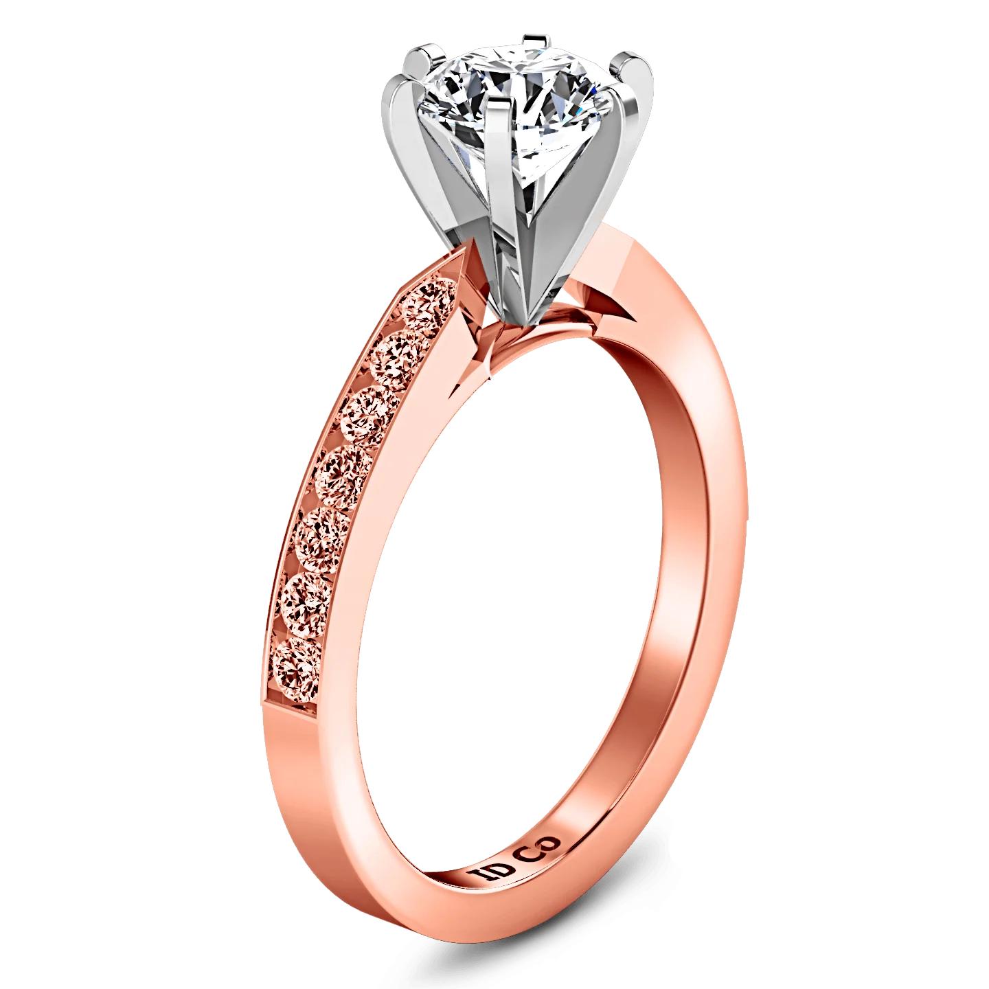Pave Diamond Engagement Ring Bianca 14K Rose Gold - Image 2