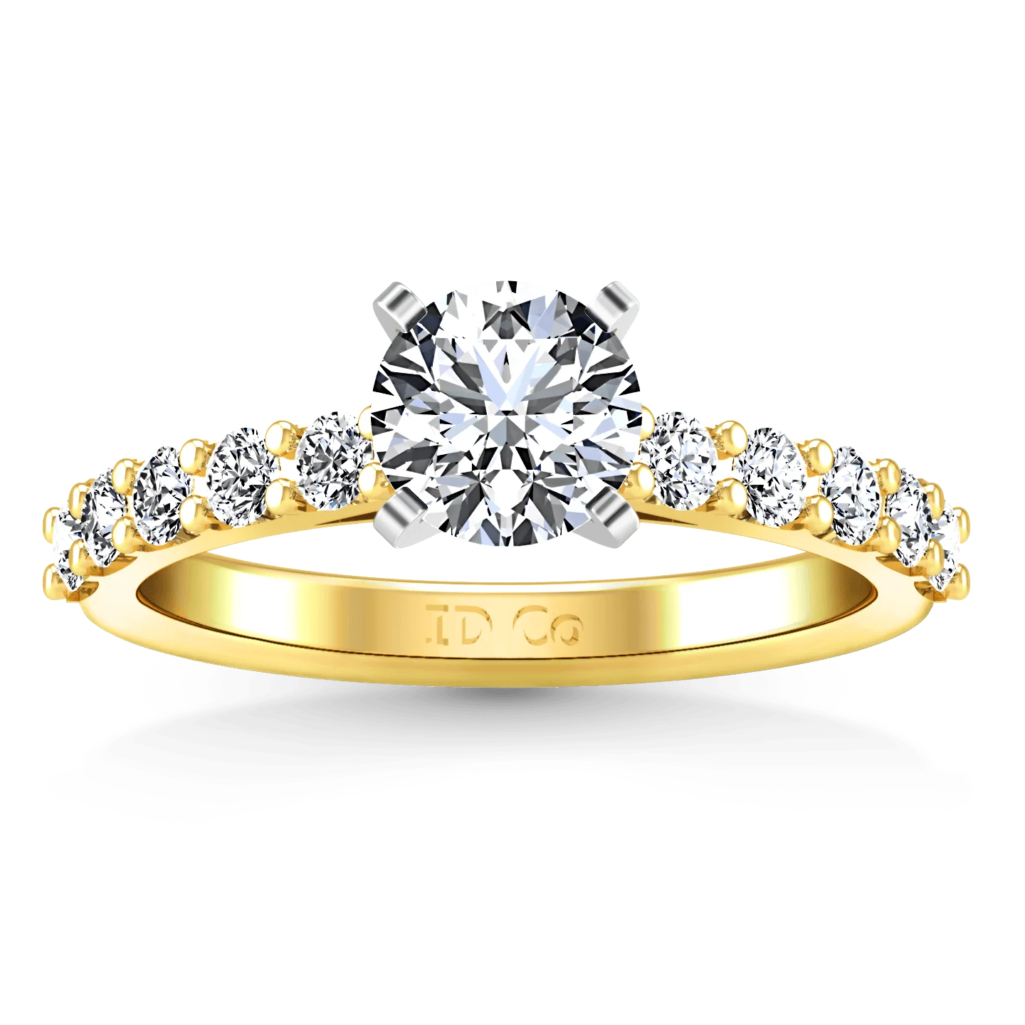Pave Diamond EngagementRing Cherish 14K Yellow Gold