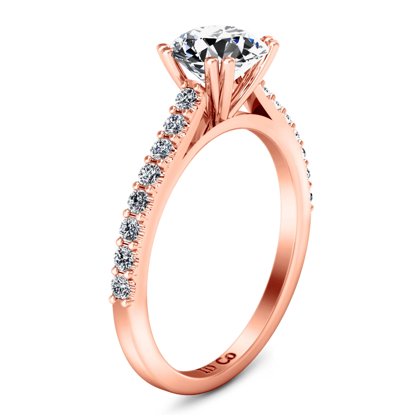 Pave Diamond Engagement Ring Legacy 14K Rose Gold - Image 2