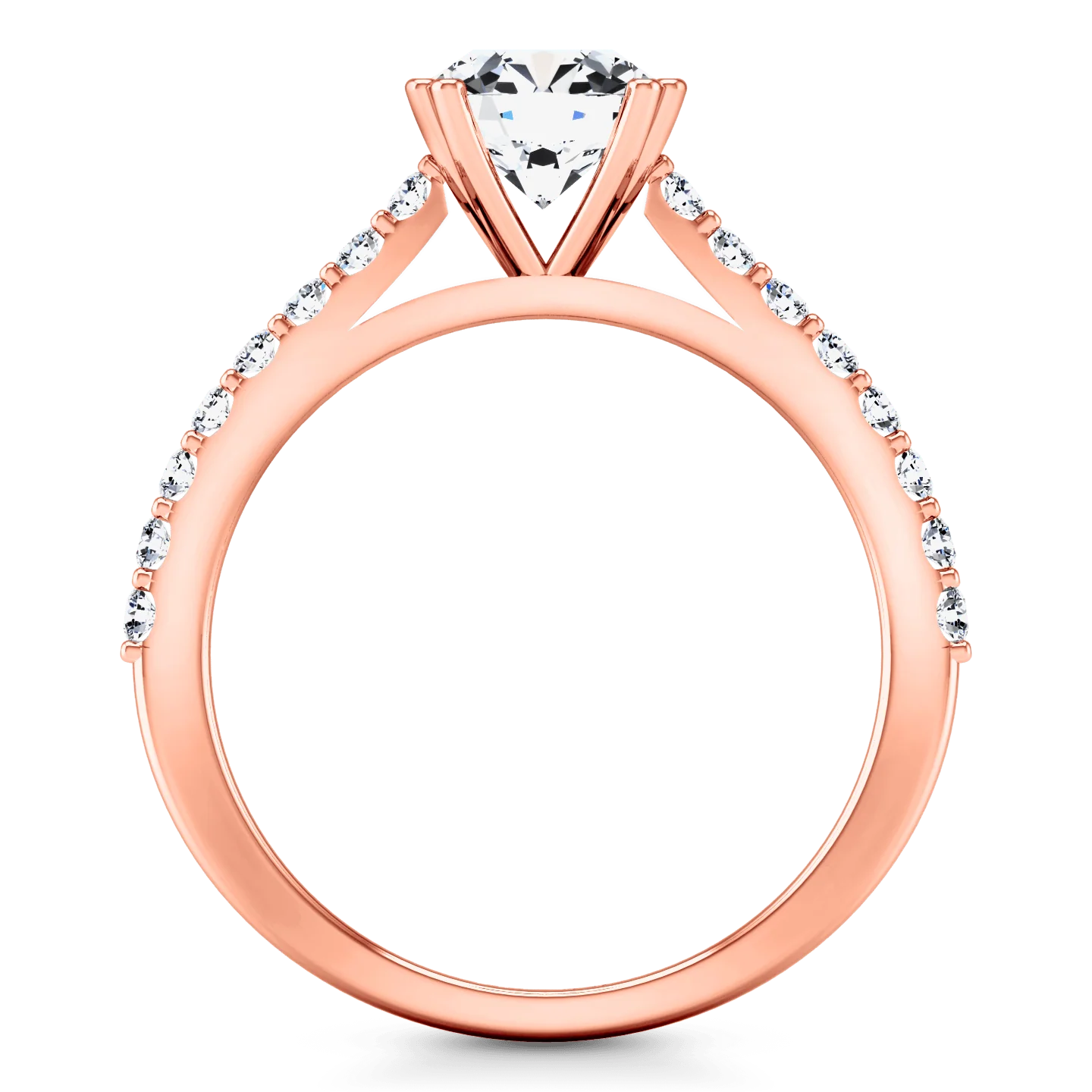 Pave Diamond Engagement Ring Legacy 14K Rose Gold - Image 4