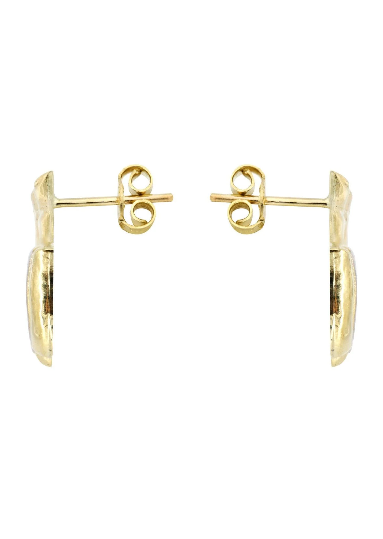 Praying Hands 10K Yellow Gold Studs | Appx. Diameter 1 Inch - Image 3