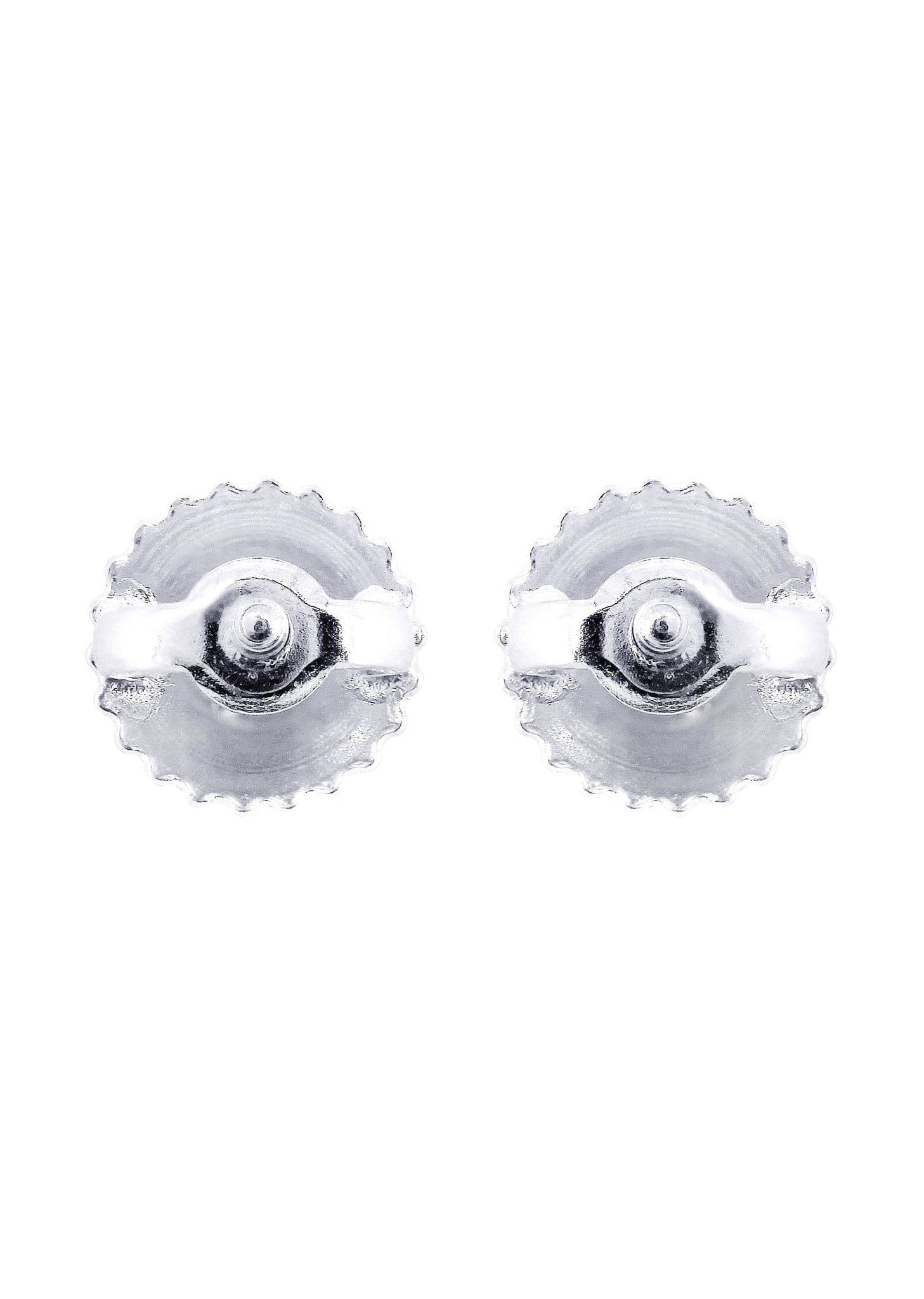 Princess Cut Diamond Stud Earrings For Men | 14K White Gold | 0.55 Carats - Image 3