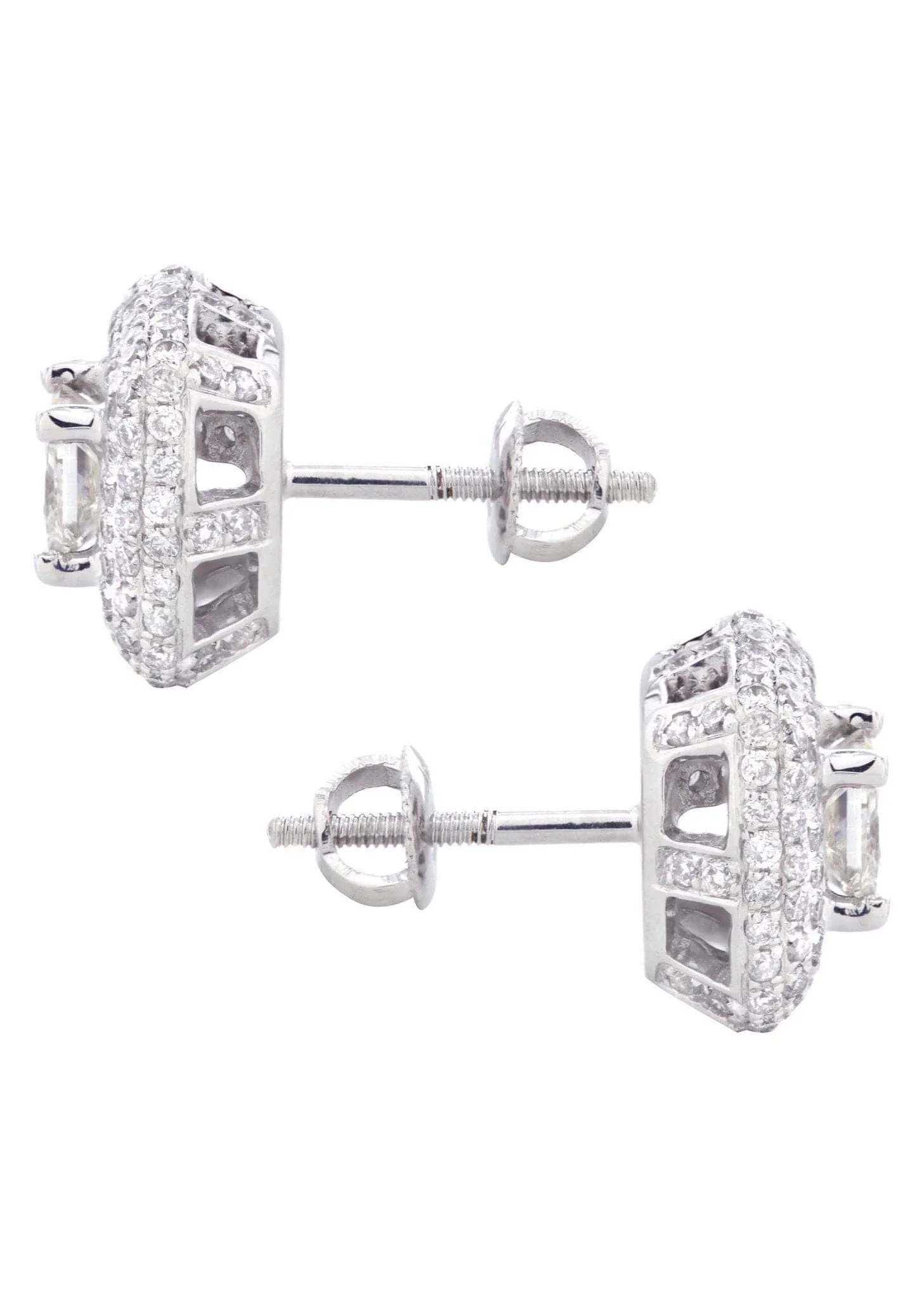 Princess Diamond Stud Earrings | 1.61 Carats - Image 2