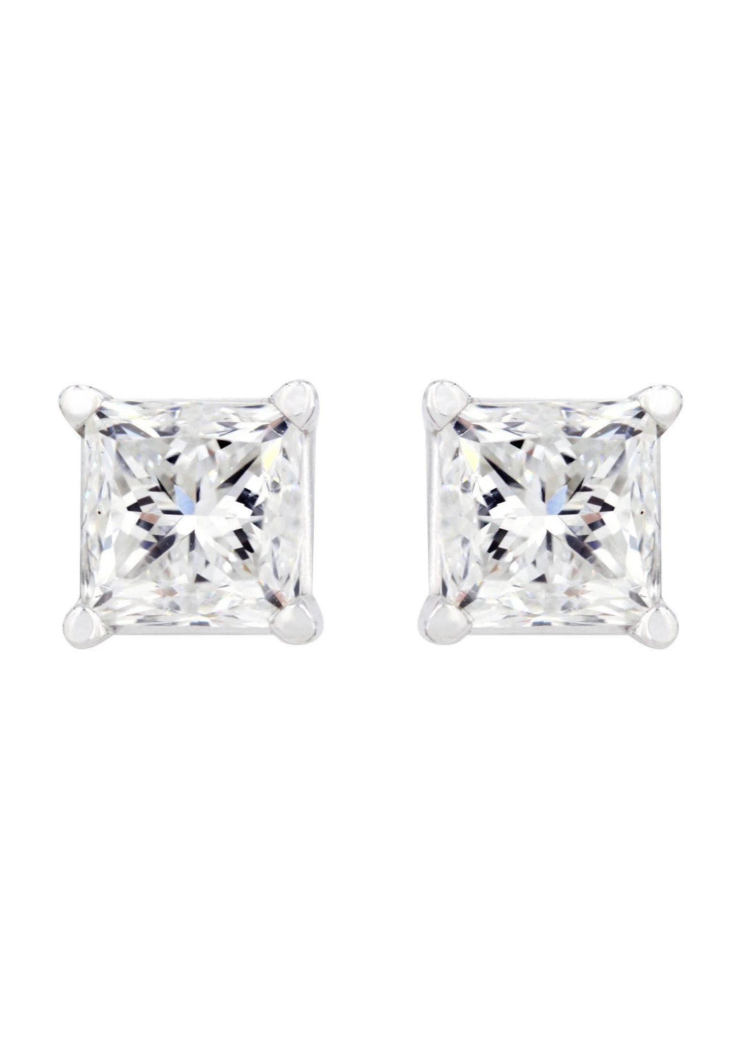 Princess Diamond Stud Earrings | 1.82 Carats