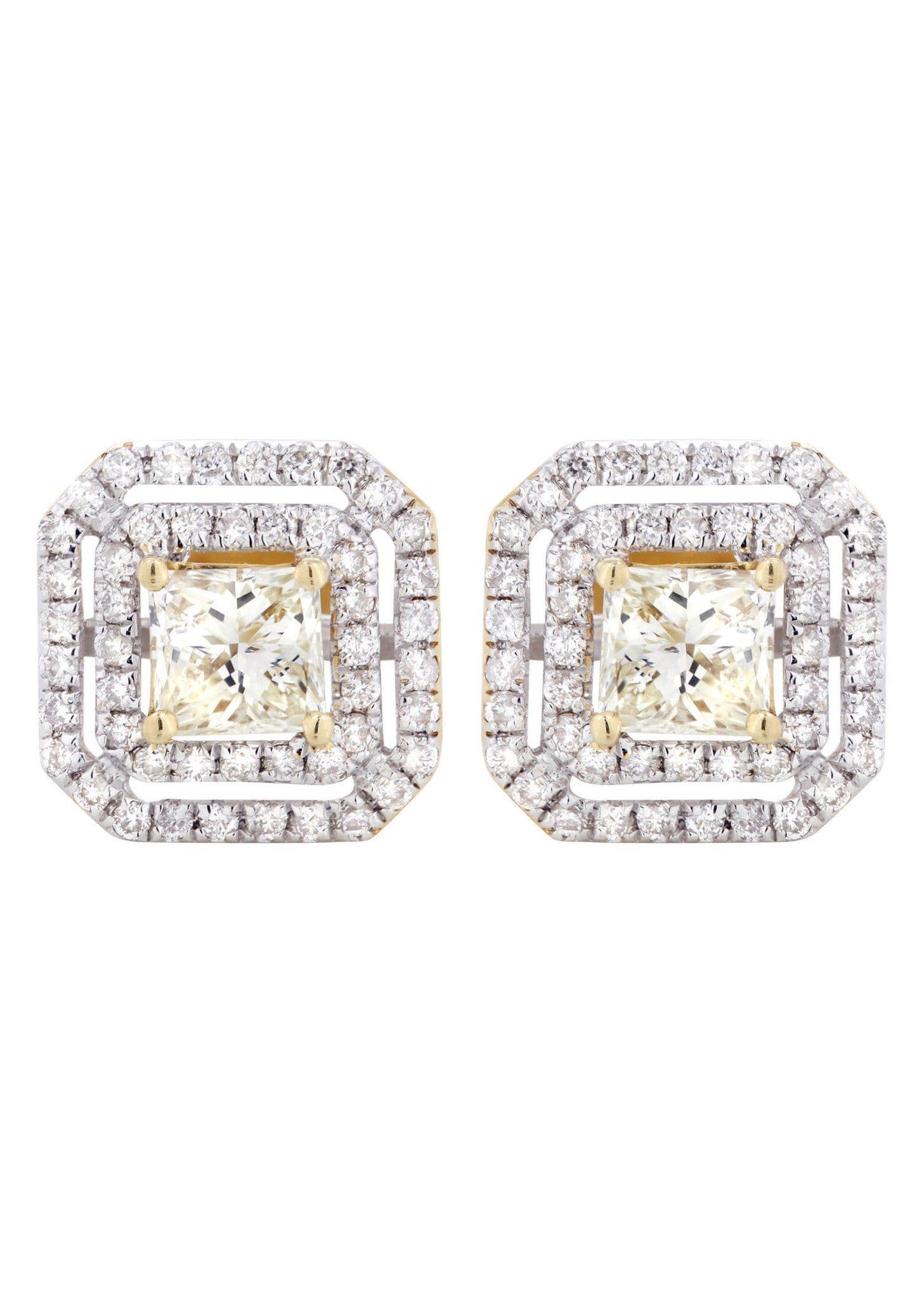 Princess Diamond Stud Earrings | 2.23 Carats