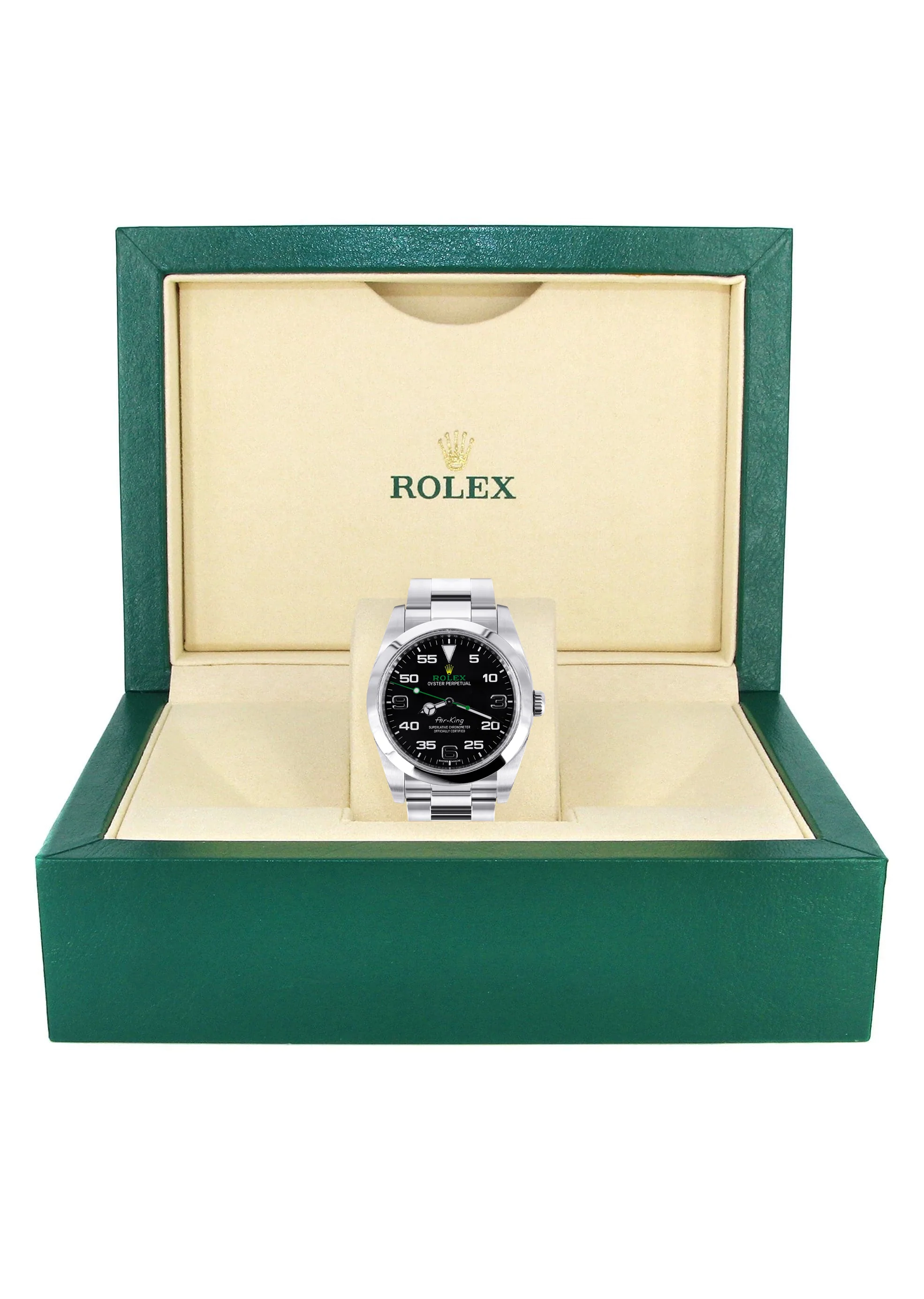 ROLEX AIR KING | STEEL WATCH | OYSTER BAND | BLACK DIAL - Image 4