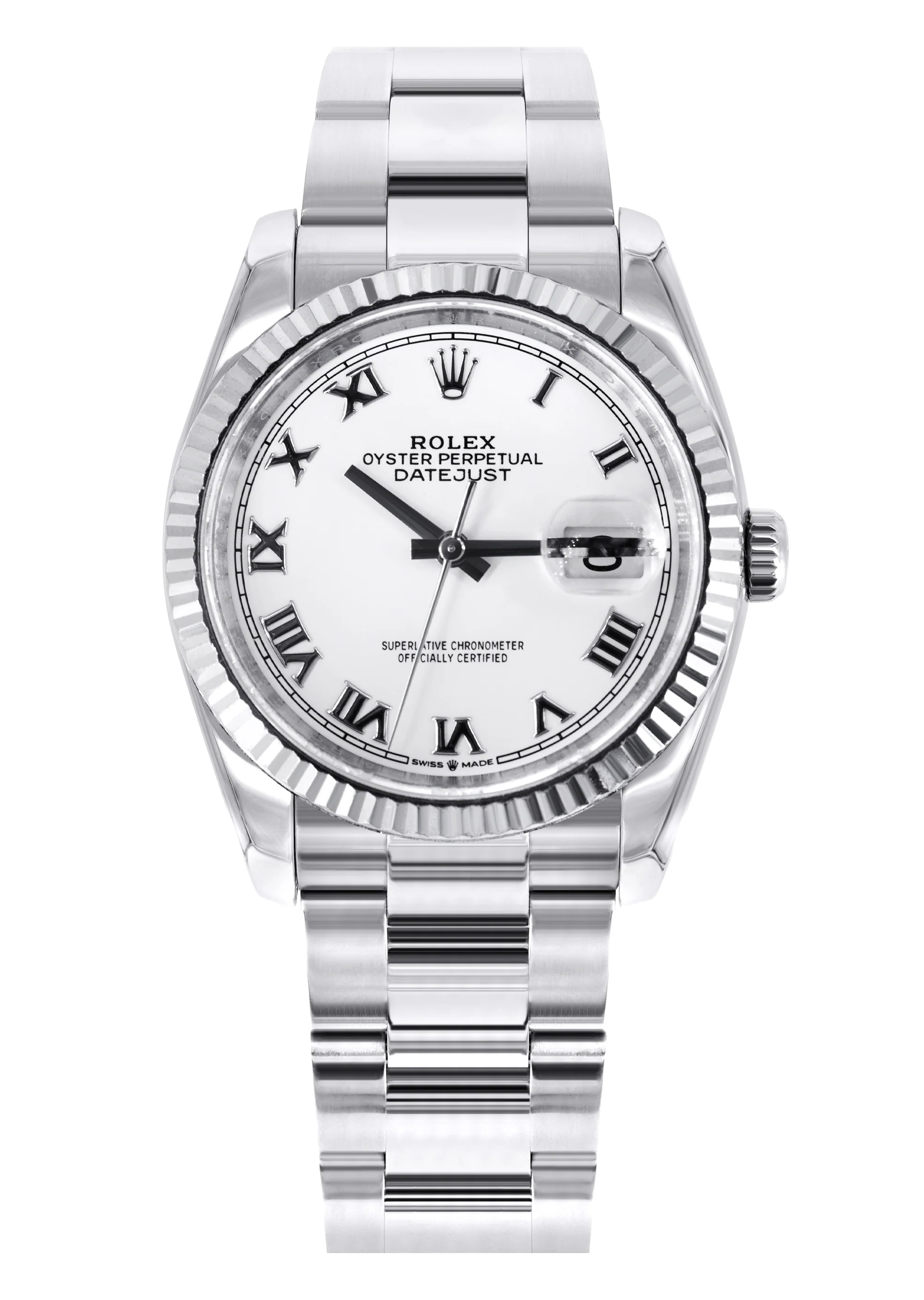 ROLEX DATEJUST 36 MM | OYSTER BAND STEEL WATCH | 116234 | FLUTED