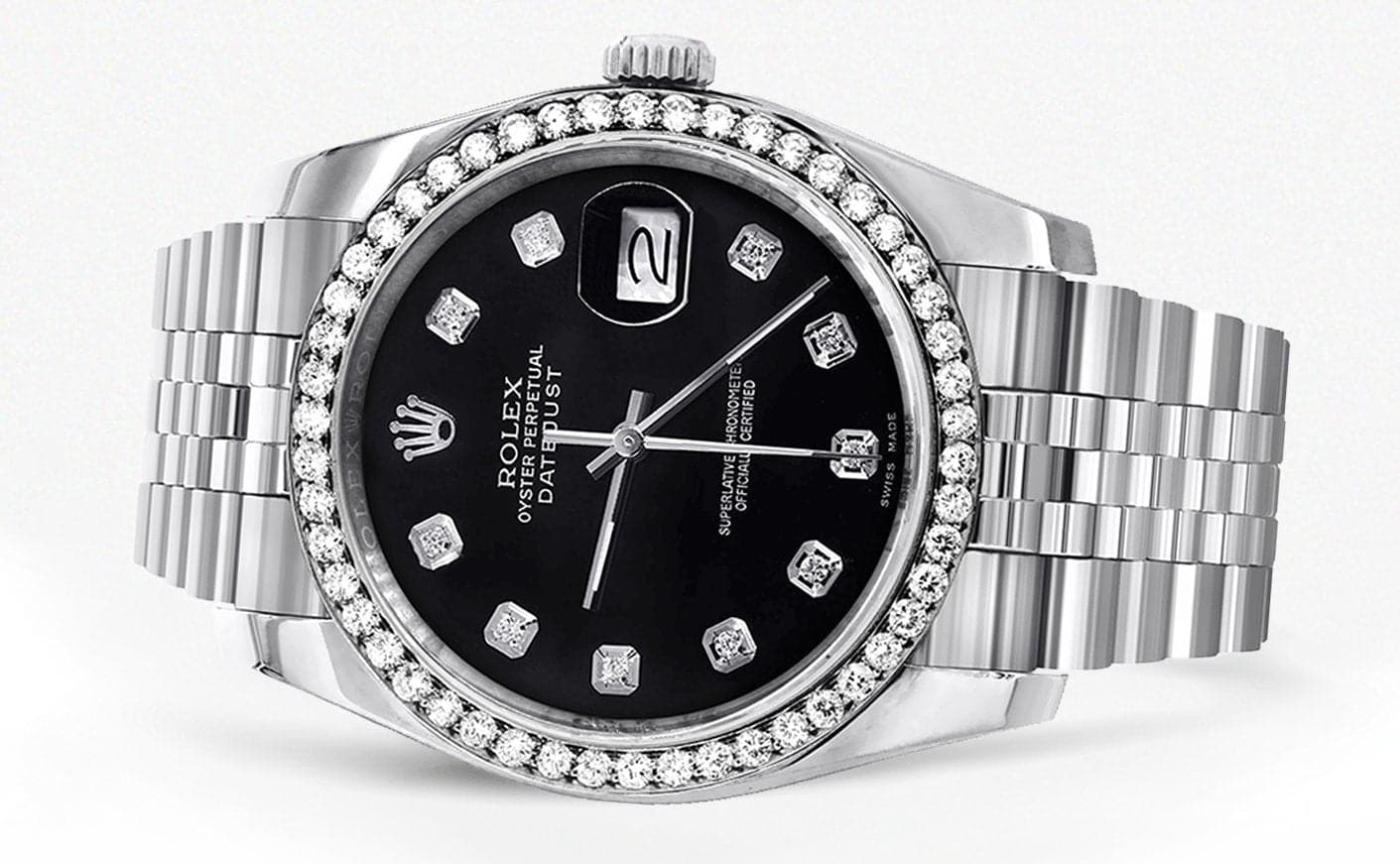 116200 | Hidden Clasp | Rolex Datejust Watch | 36Mm | Black Dial | Jubilee Band - Image 2