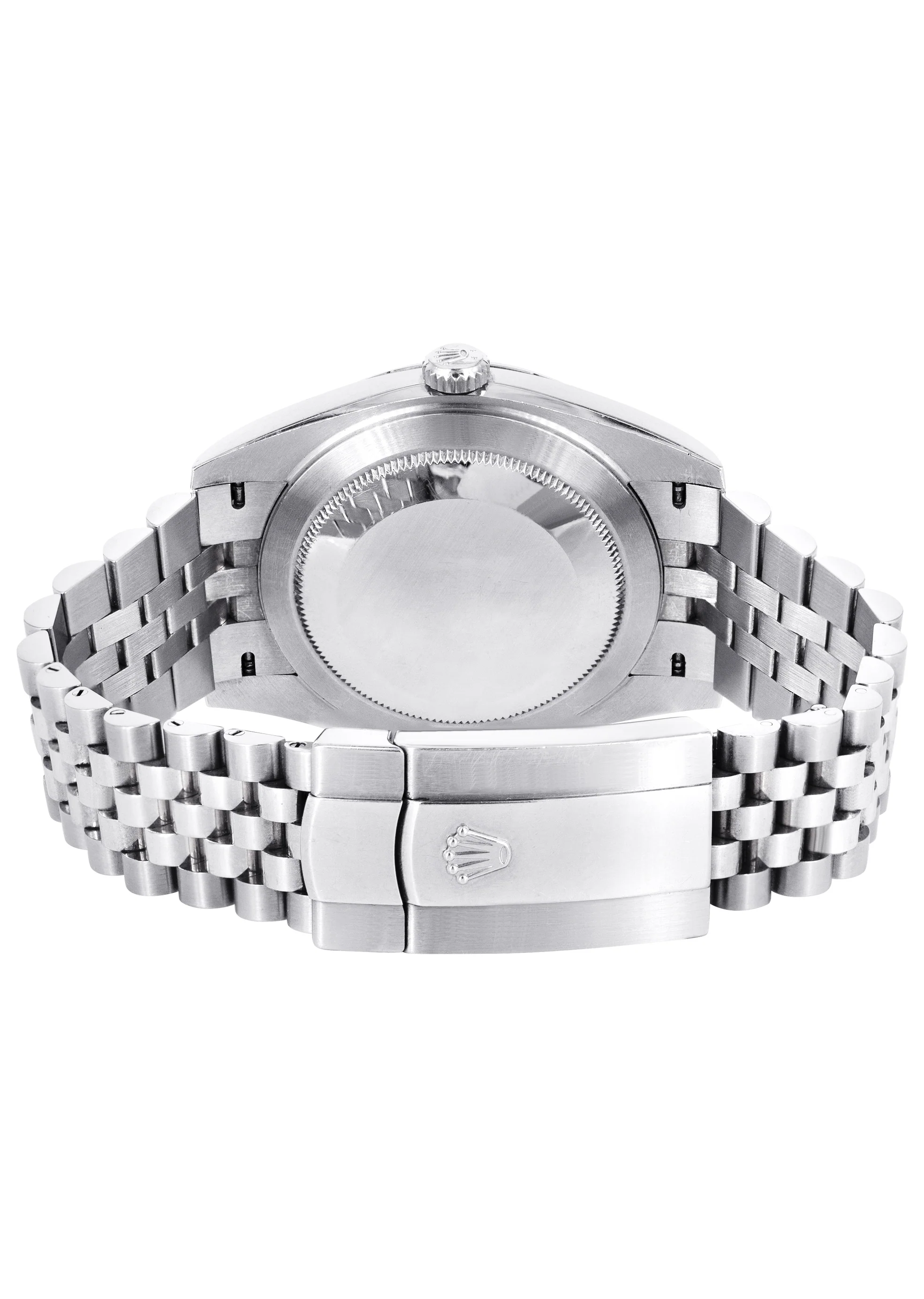 ROLEX DATEJUST 41 MM | STEEL WATCH | JUBILEE BAND | RHODIUM INDEX DIAL | 18K FLUTED BEZEL - Image 2