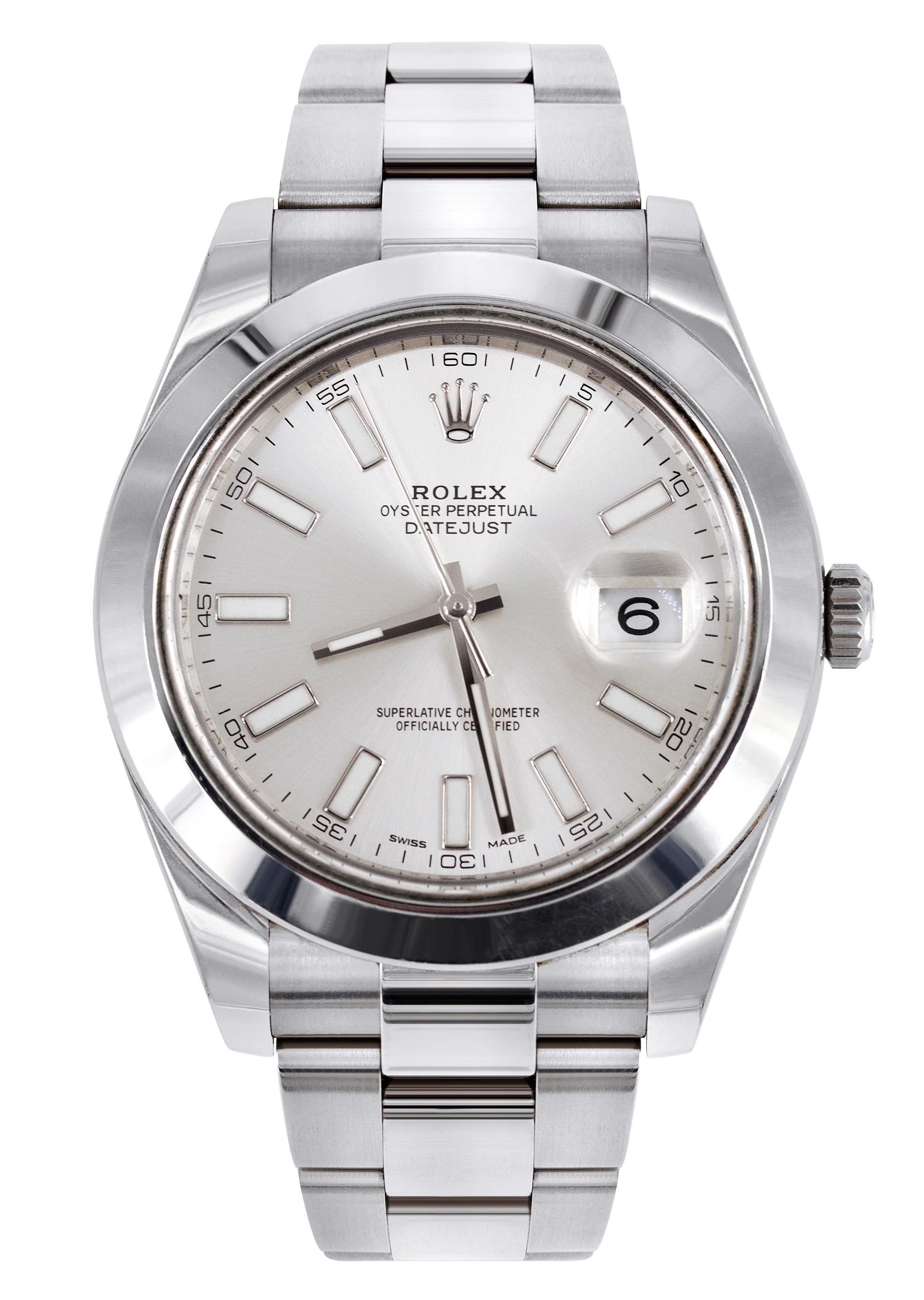 ROLEX DATEJUST II 41 MM | OYSTER BAND | STEEL WATCH | SILVER STICK DIAL