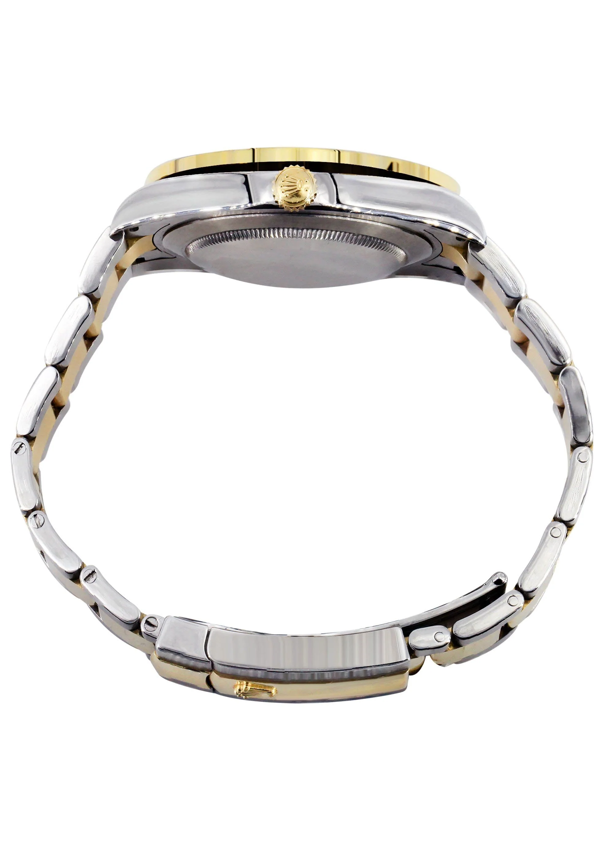 Rolex Datejust II Watch | 41 MM | 18K Yellow Gold & Stainless Steel | Custom Gold Arabic Dial | Oyster Band - Image 4