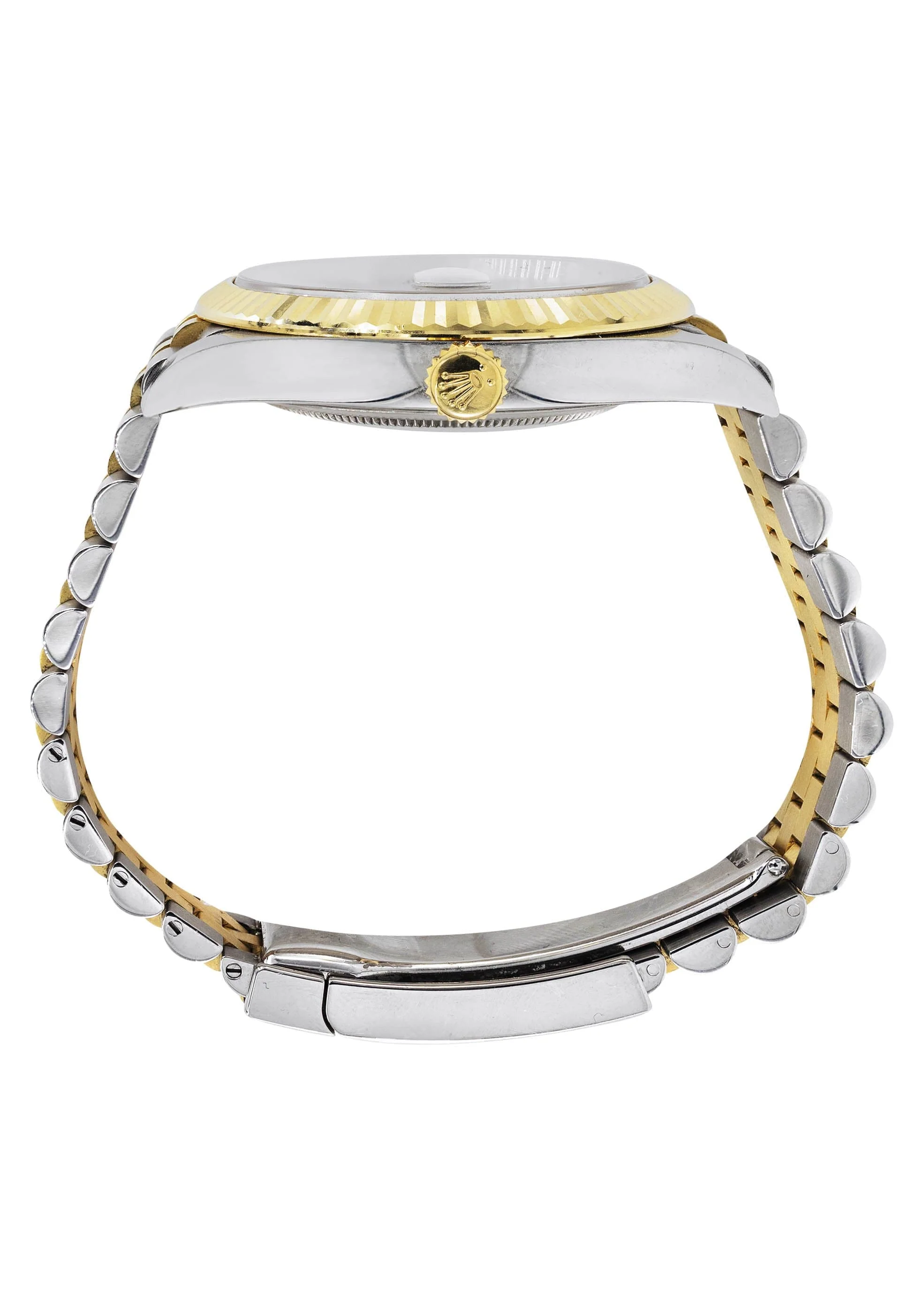 Rolex Datejust 41 Watch | 41 MM | 18K Yellow Gold & Stainless Steel | Custom Purple Roman Dial | Jubilee Band - Image 7