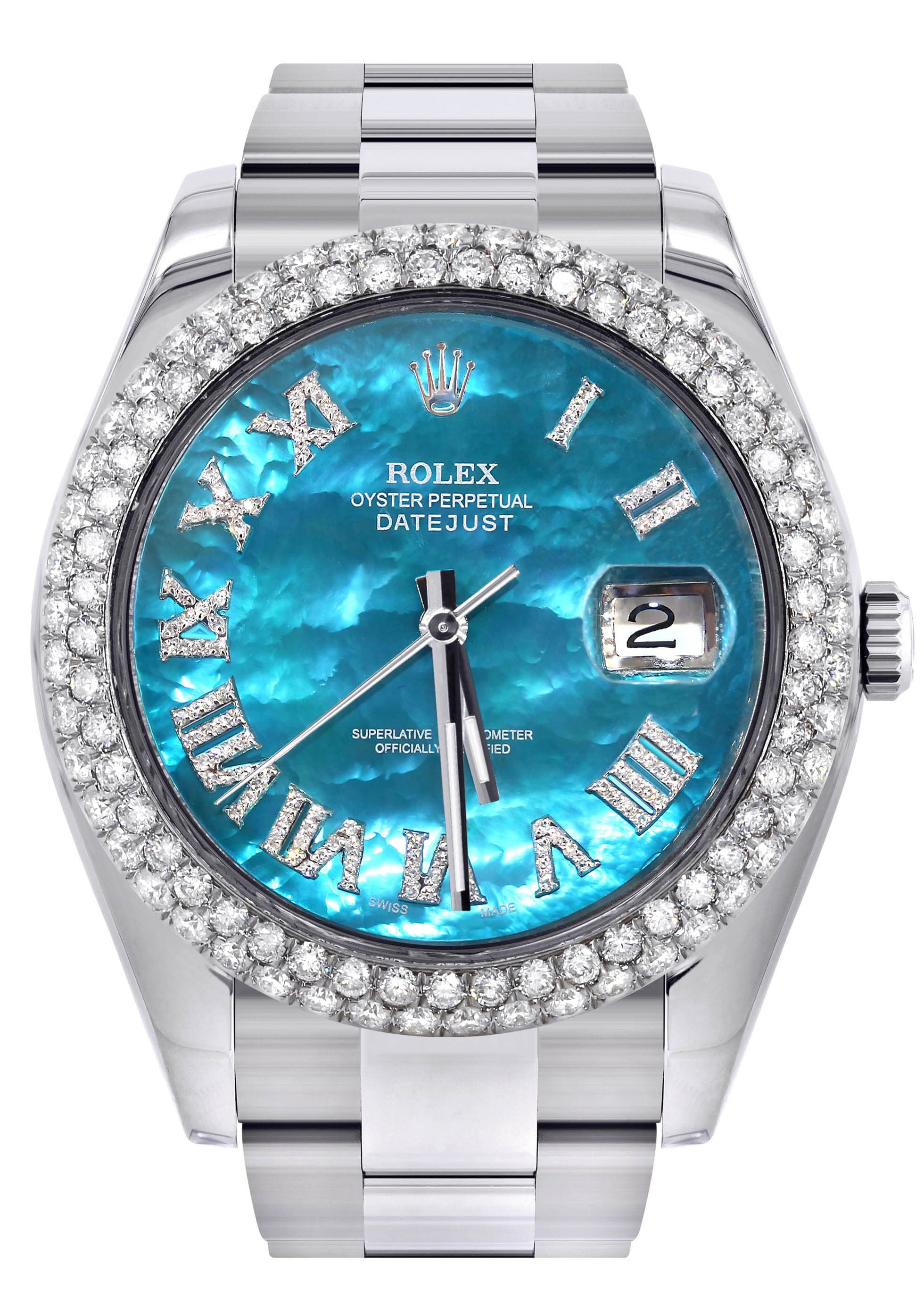 Rolex Datejust II Watch | 41 MM | Aquamarine Mother of Pearl Dial | Two Row | Oyster Band