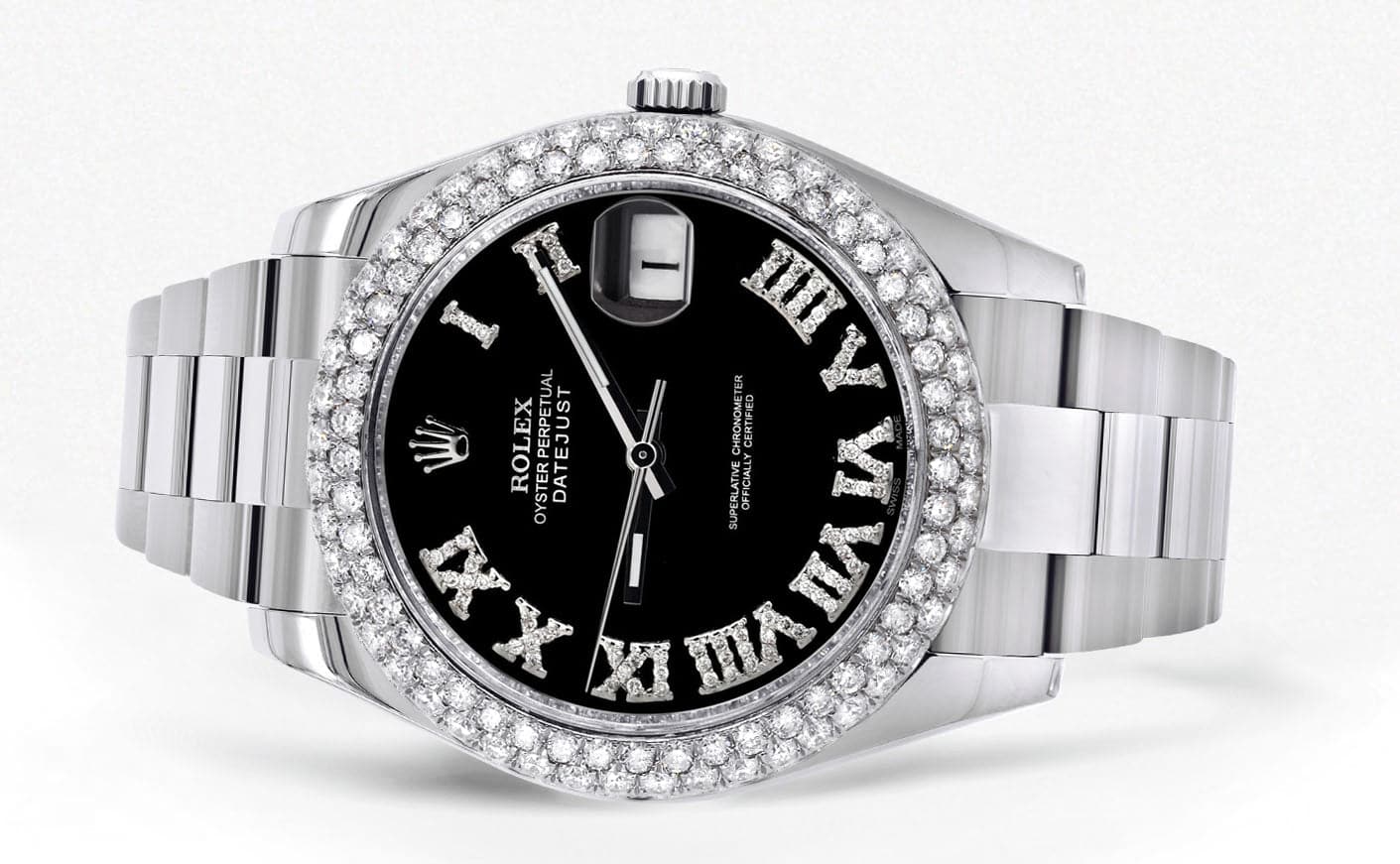 Rolex Datejust II Watch | 41 MM | Black Roman Numeral Dial | Two Row | Oyster Band - Image 2
