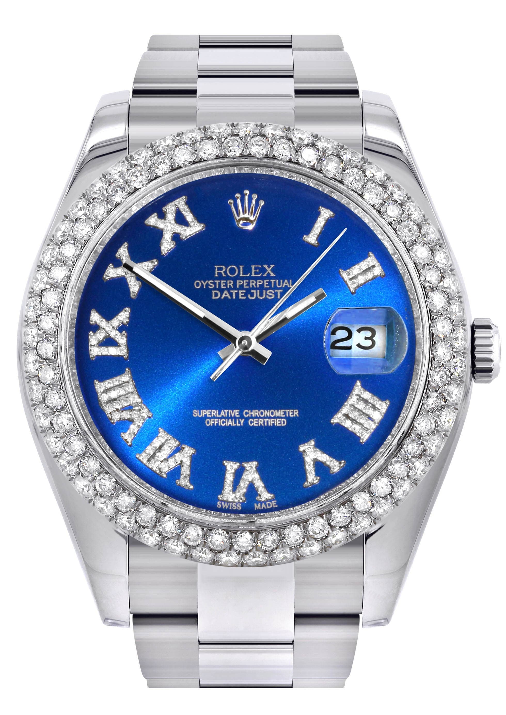 Rolex Datejust II Watch | 41 MM | Blue Roman Numeral Dial | Two Row | Oyster Band