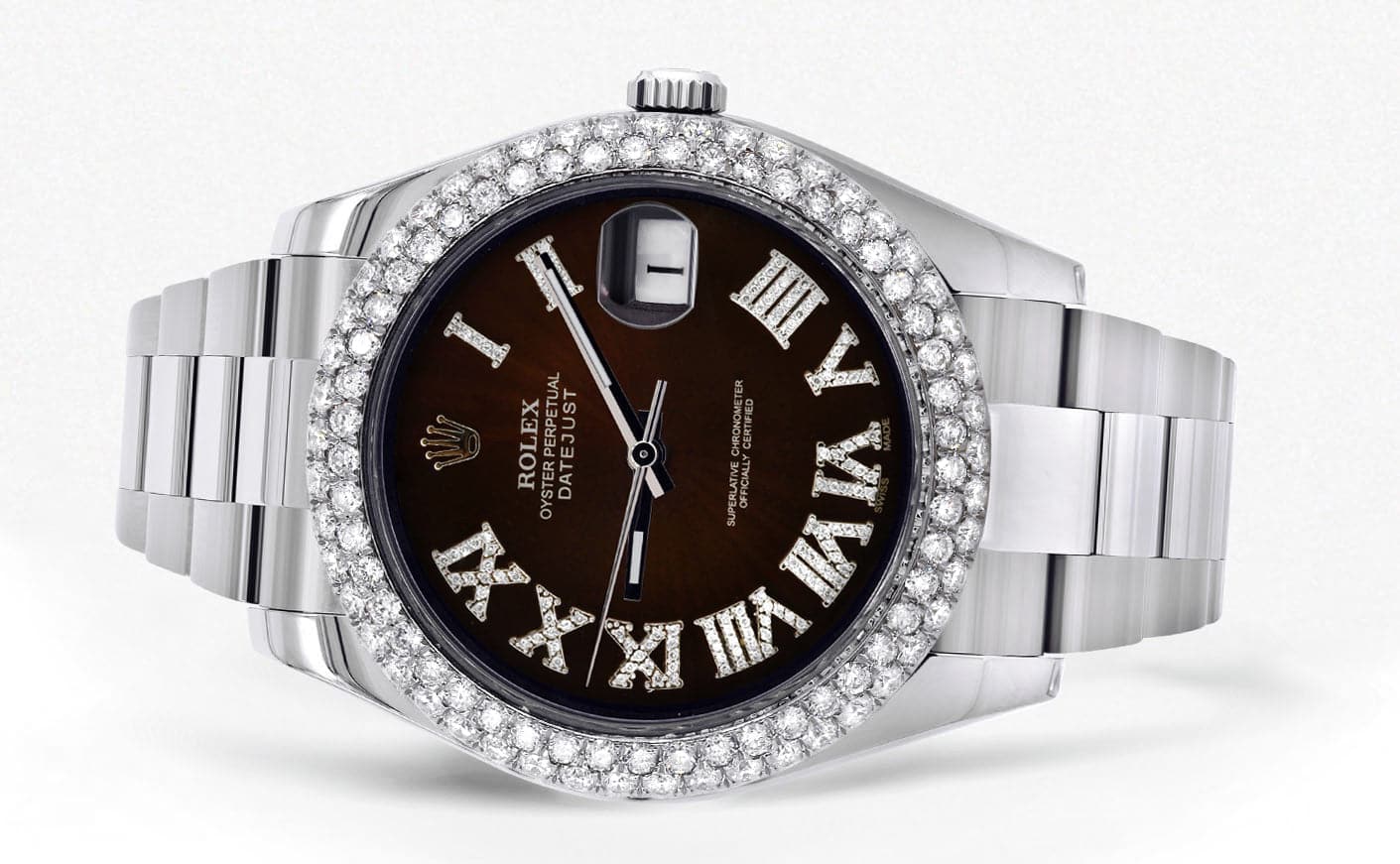 Rolex Datejust II Watch | 41 MM | Brown Black Roman Numeral Dial | Two Row | Oyster Band - Image 2