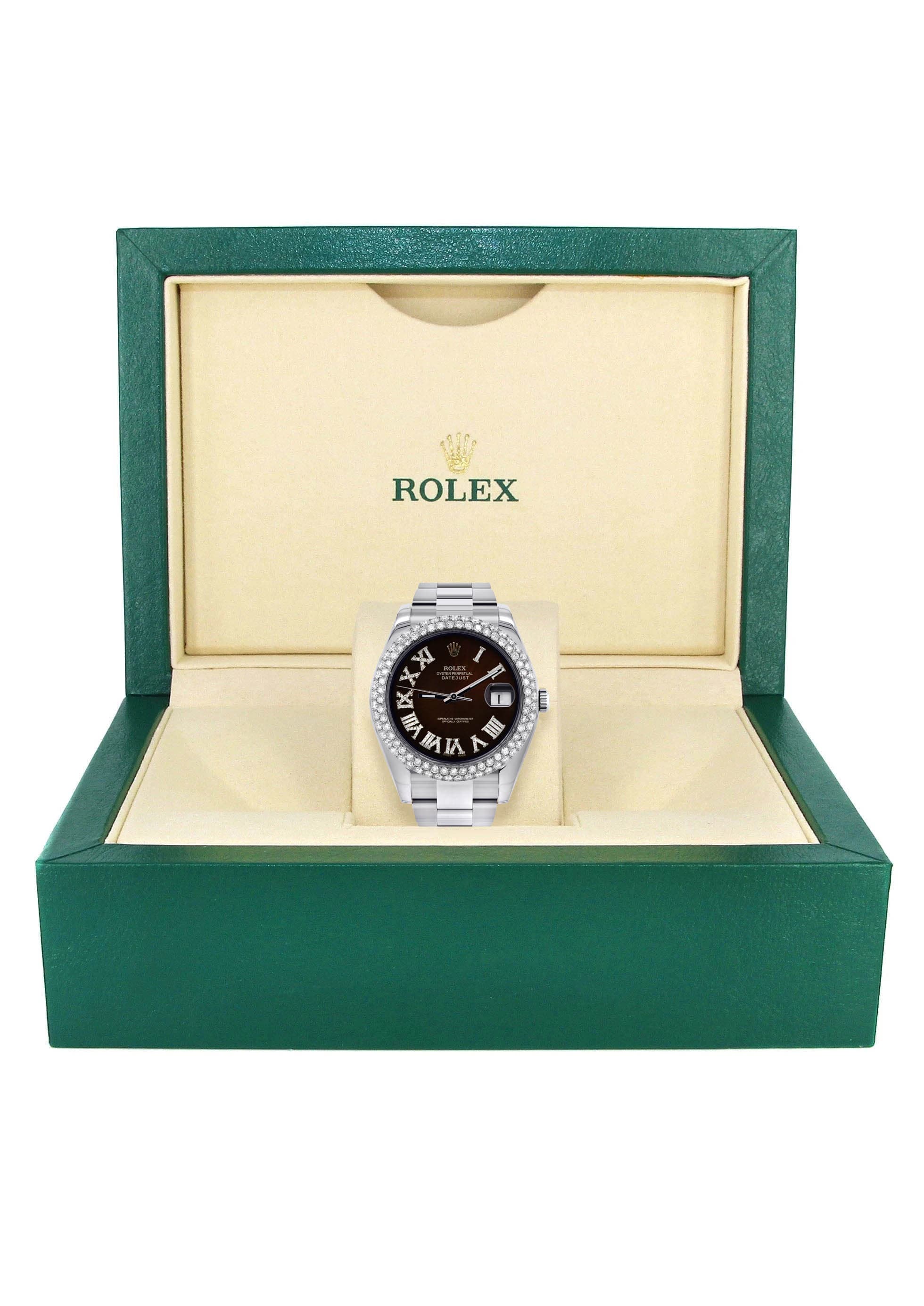 Rolex Datejust II Watch | 41 MM | Brown Black Roman Numeral Dial | Two Row | Oyster Band - Image 4