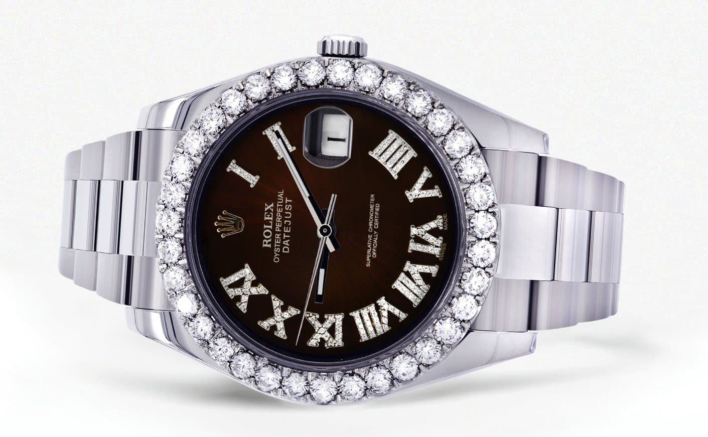 Rolex Datejust II Watch | 41 MM | Custom Black Chocolate Dial | Oyster Band - Image 2
