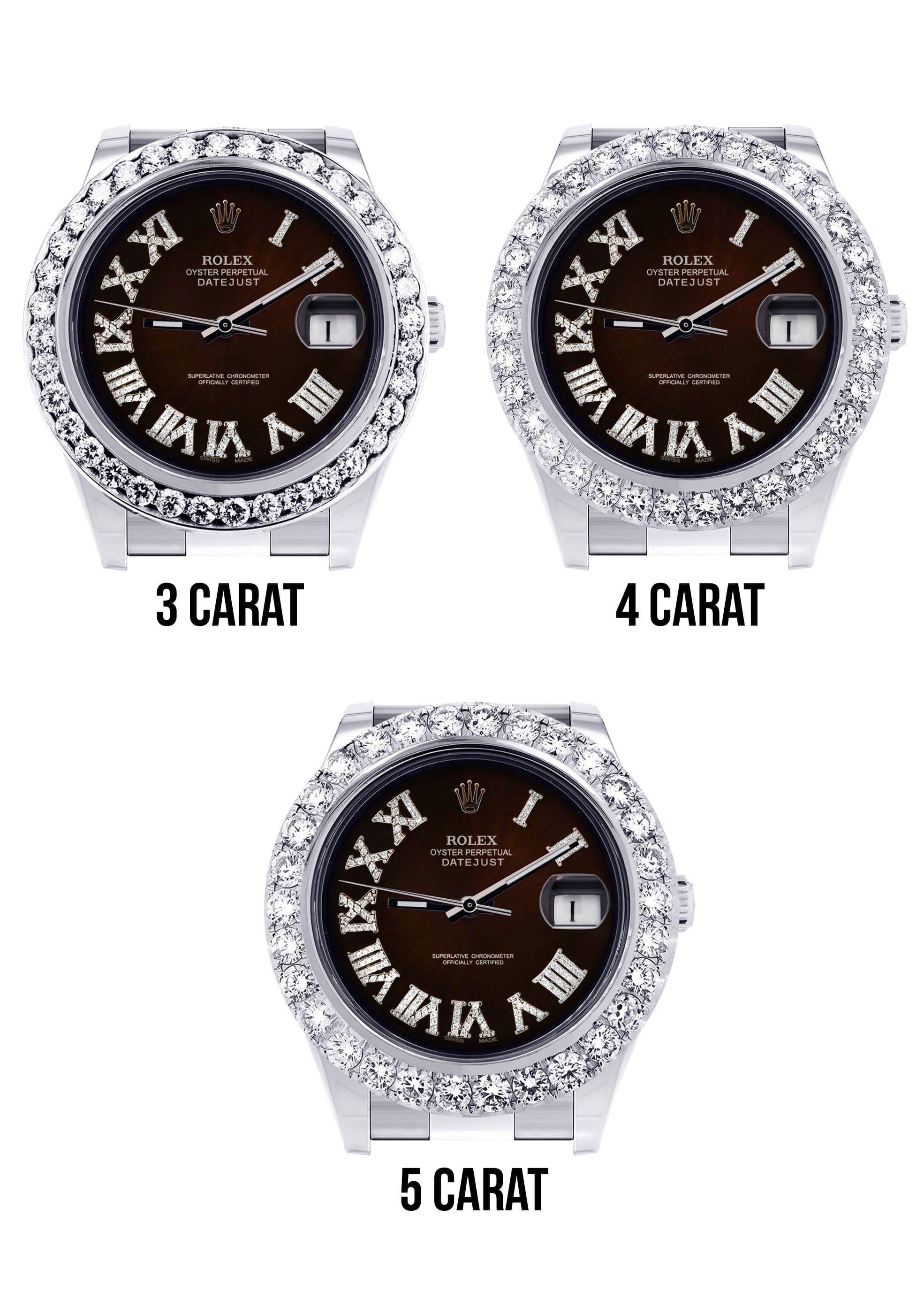 Rolex Datejust II Watch | 41 MM | Custom Black Chocolate Dial | Oyster Band - Image 4