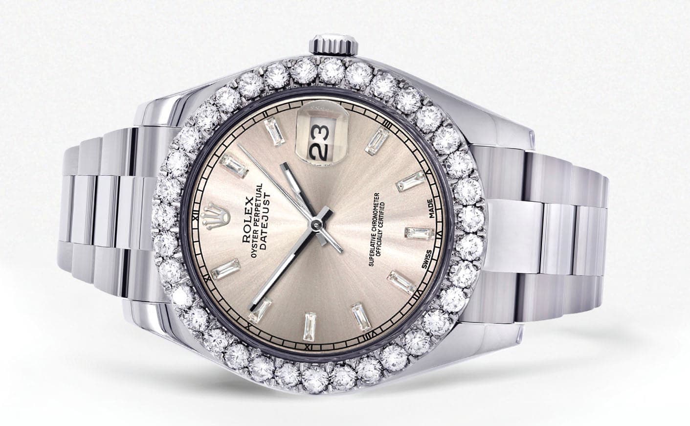 Rolex Datejust II Watch | 41 MM | Custom Dawn Pink Dial | Oyster Band - Image 2