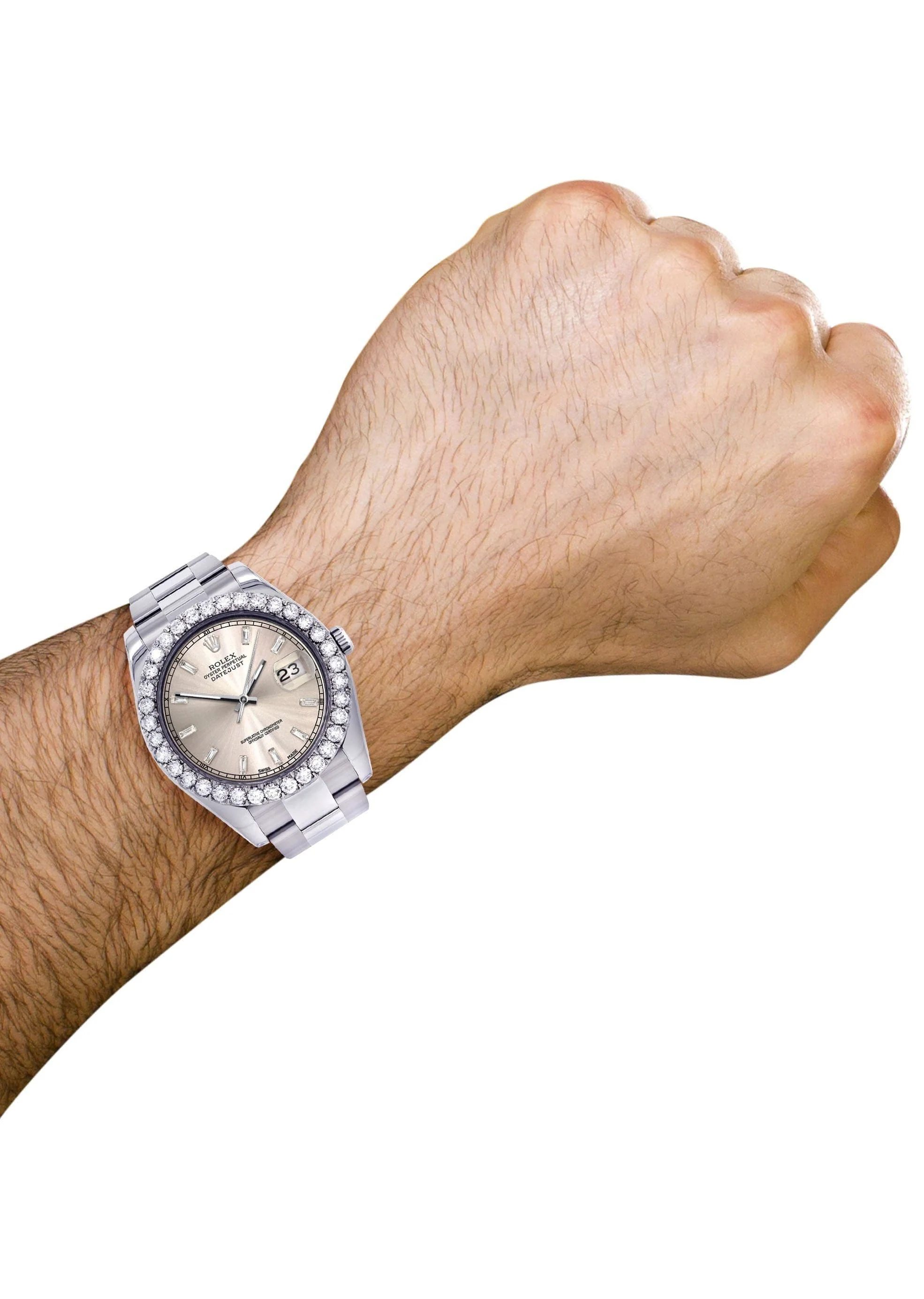 Rolex Datejust II Watch | 41 MM | Custom Dawn Pink Dial | Oyster Band - Image 3