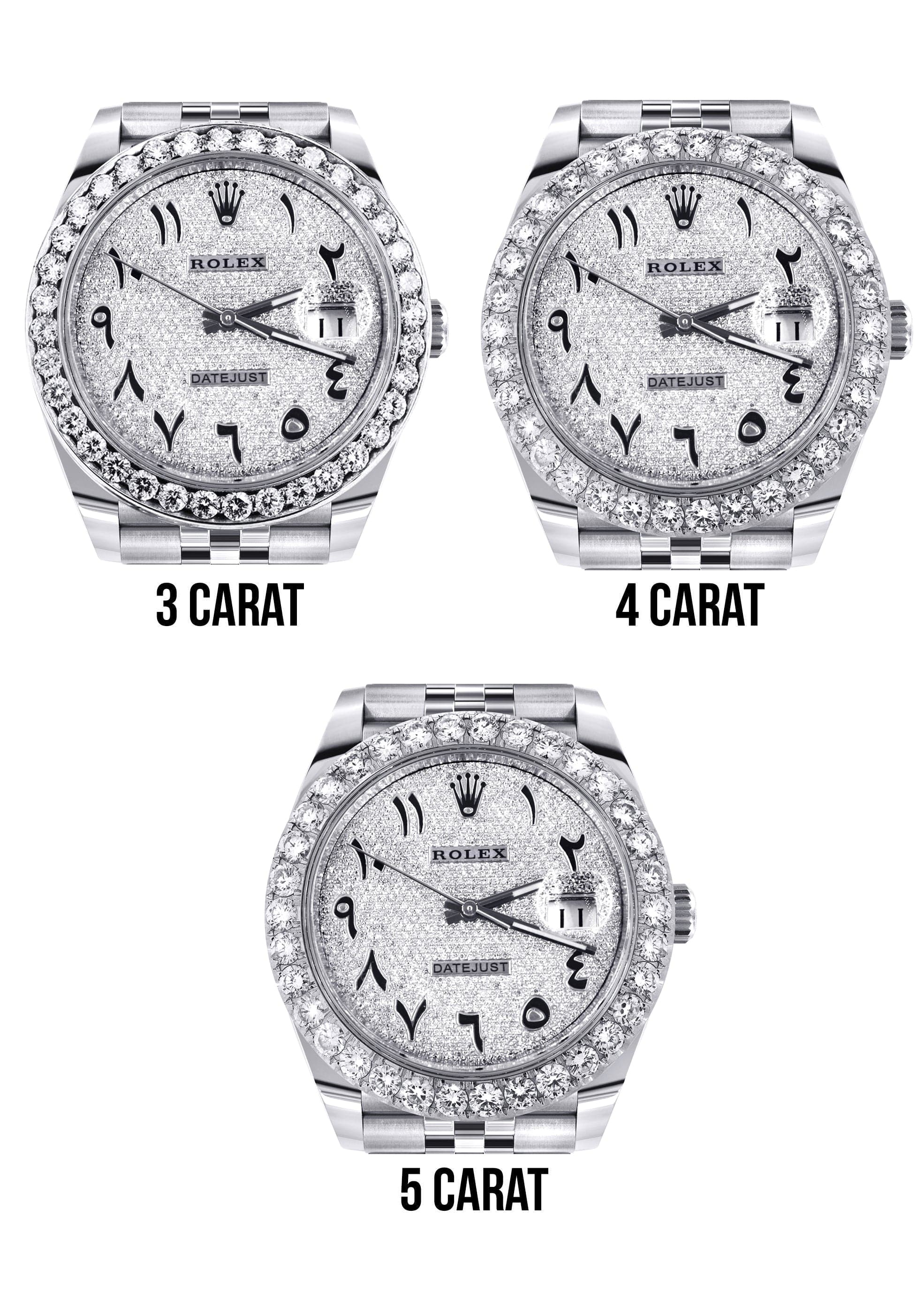Rolex Datejust 41 Watch | 41 MM | Custom Full Arabic Diamond Dial | Jubilee Band - Image 4