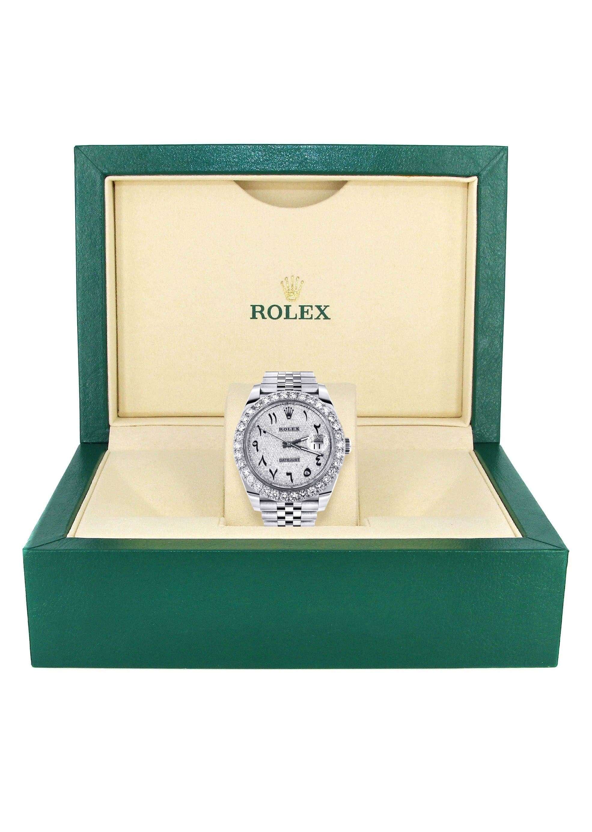 Rolex Datejust 41 Watch | 41 MM | Custom Full Arabic Diamond Dial | Jubilee Band - Image 5
