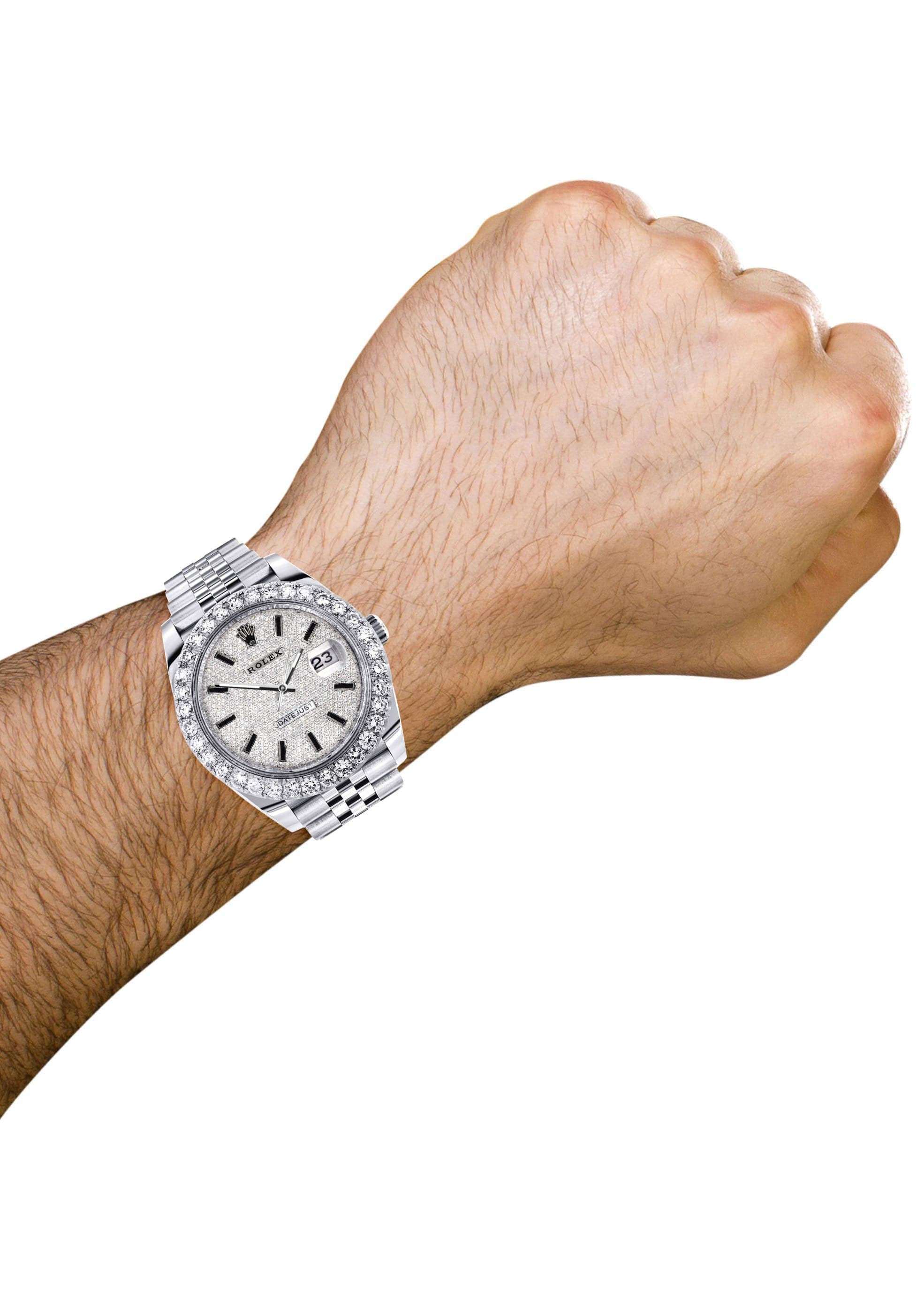 Rolex Datejust 41 Watch | 41 MM | Custom Full Diamond Dial | Jubilee Band - Image 2