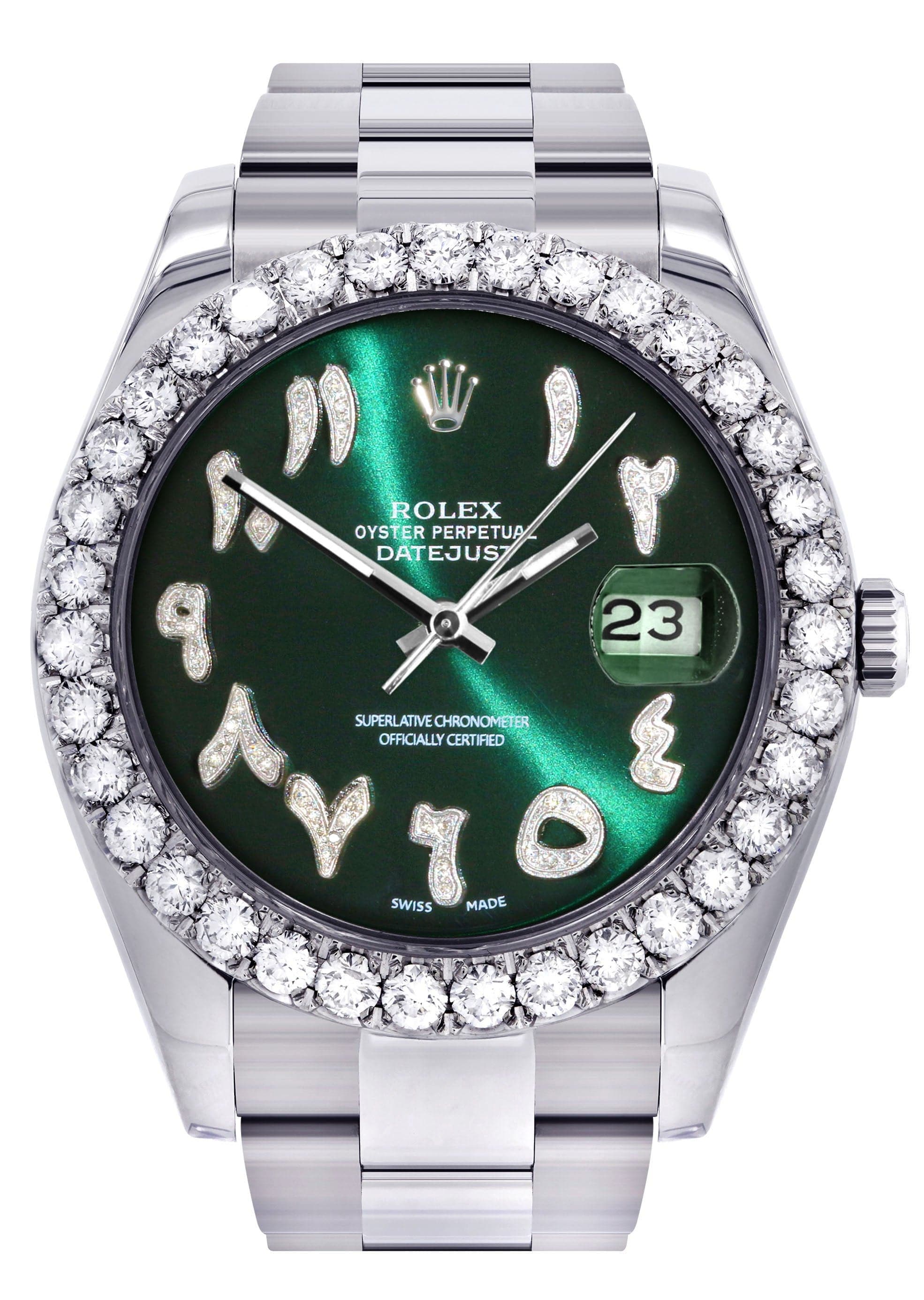 Rolex Datejust II Watch | 41 MM | Custom Green Arabic Dial | Oyster Band