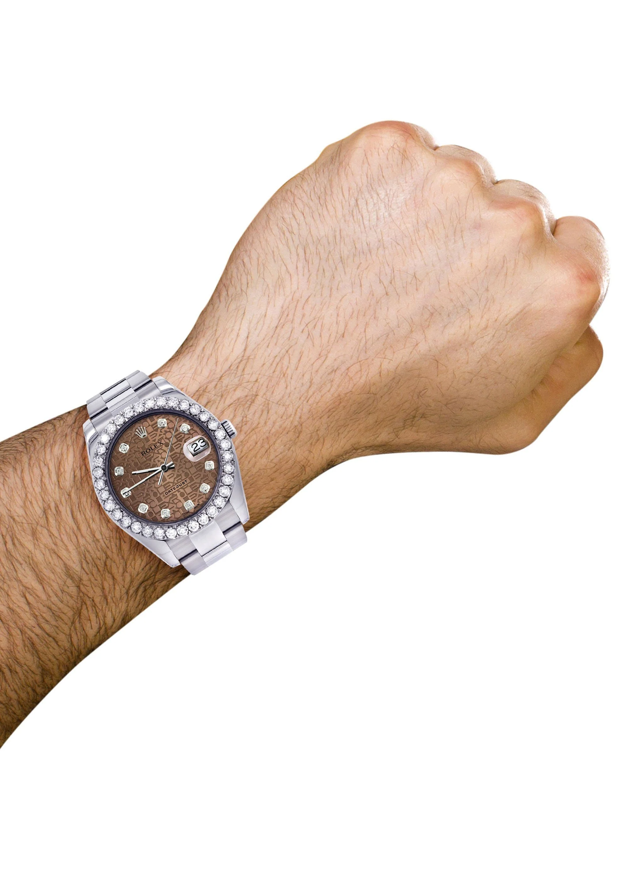 Rolex Datejust II Watch | 41 MM | Custom Jubilee Diamond Dial | Oyster Band - Image 4