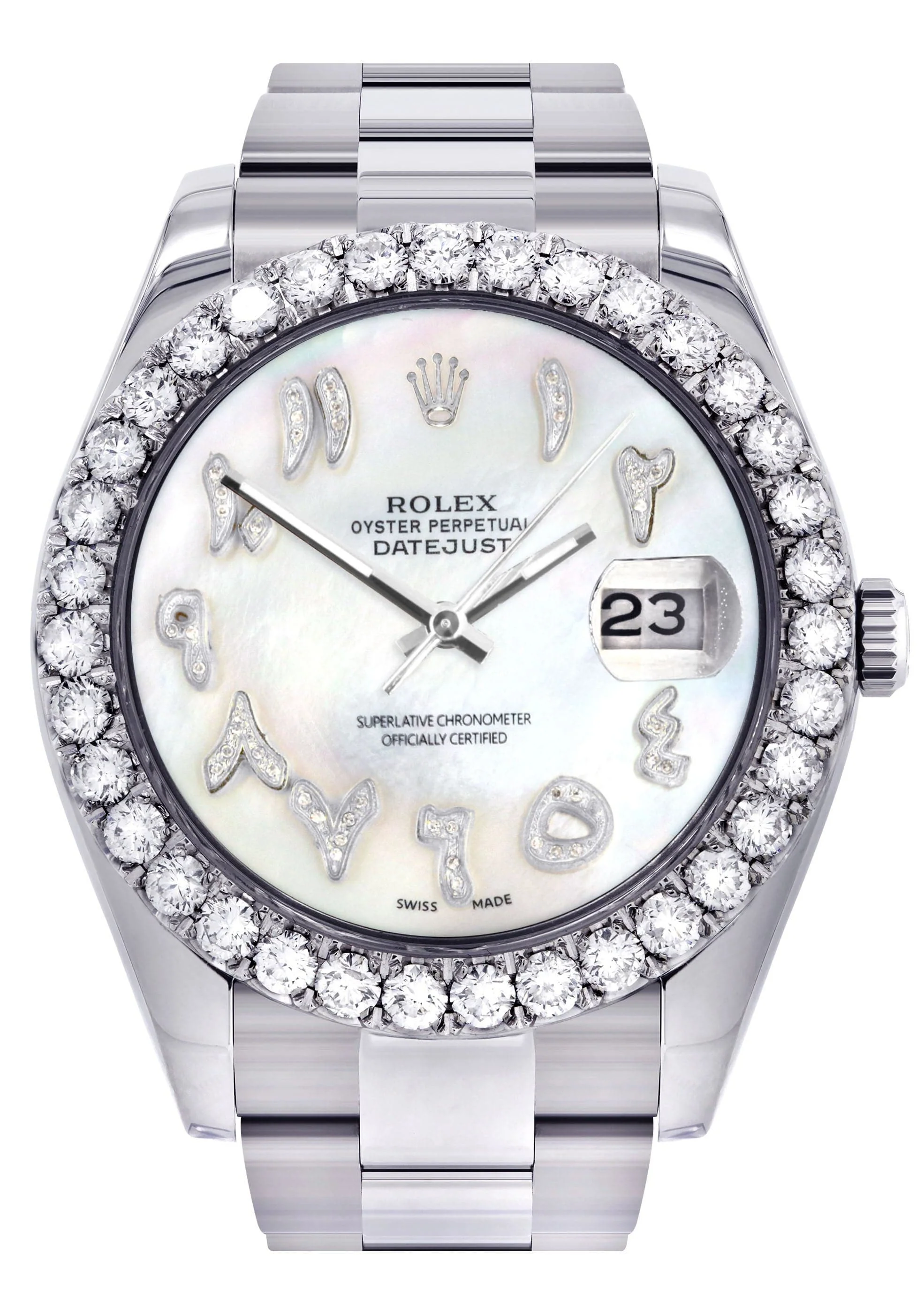 Rolex Datejust II Watch | 41 MM | Custom Pearl Arabic Dial | Oyster Band