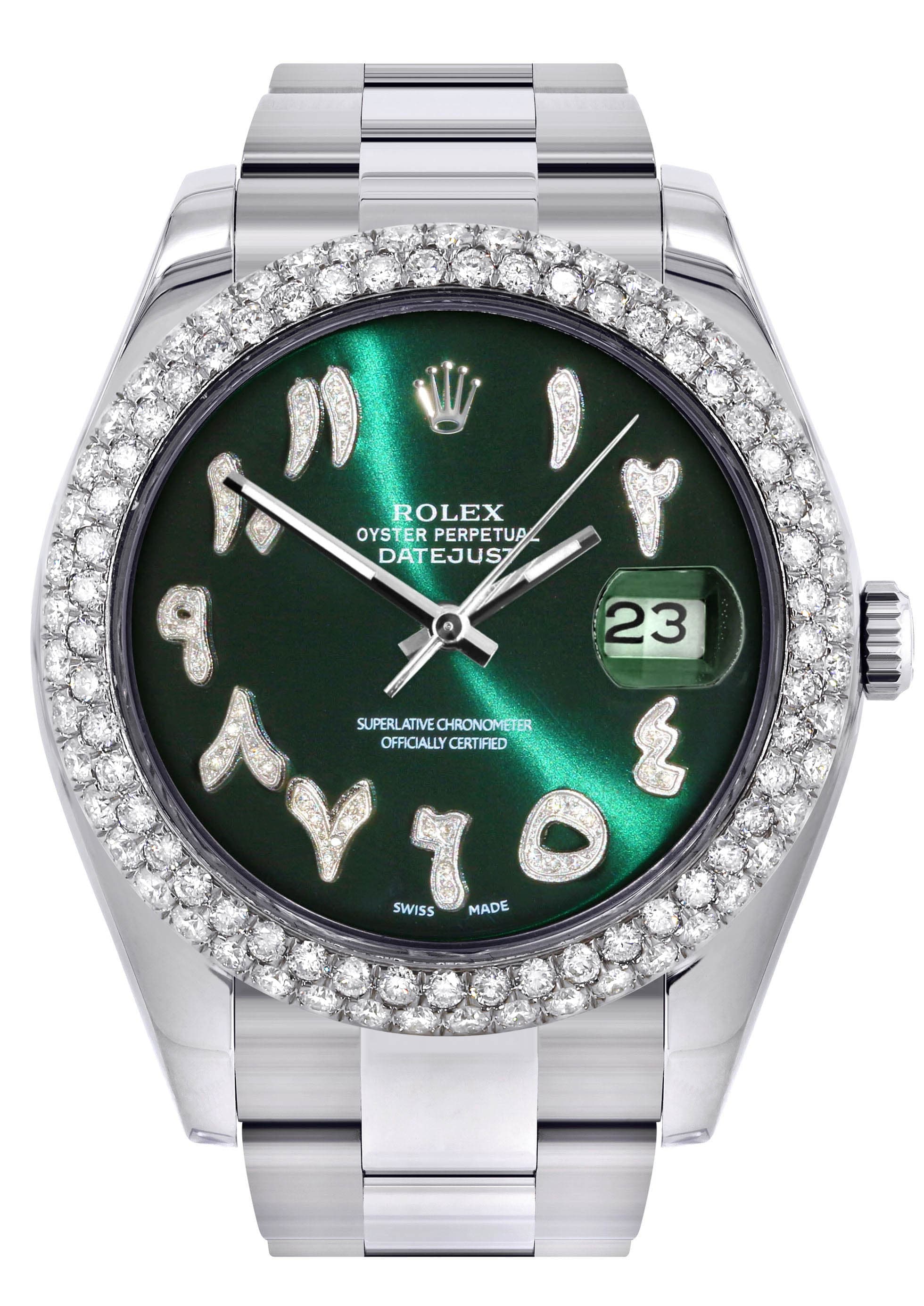 Rolex Datejust II Watch | 41 MM | Green Arabic Numeral Dial | Two Row | Oyster Band