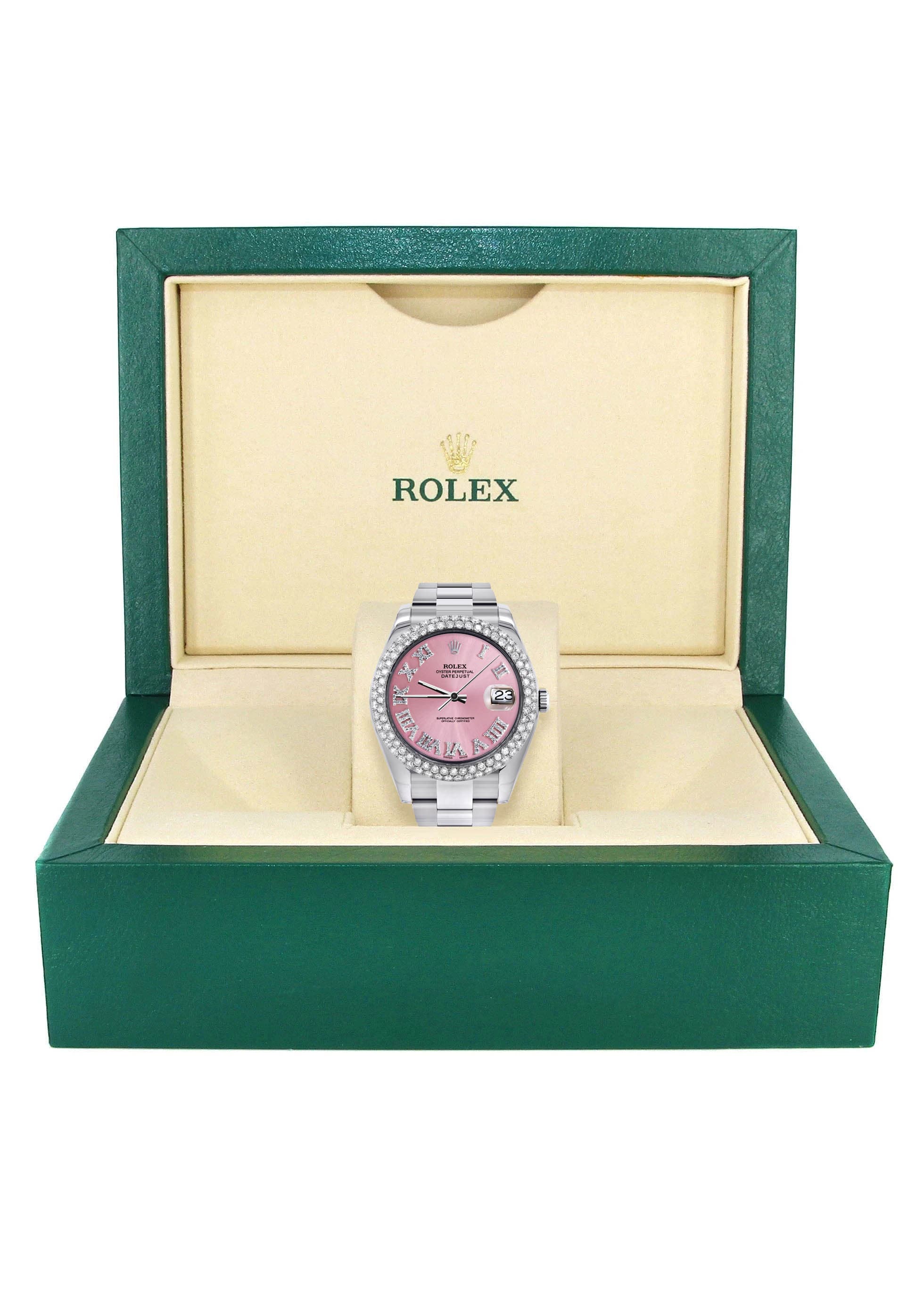 Rolex Datejust II Watch | 41 MM | Pink Roman Numeral Dial | Two Row | Oyster Band - Image 6