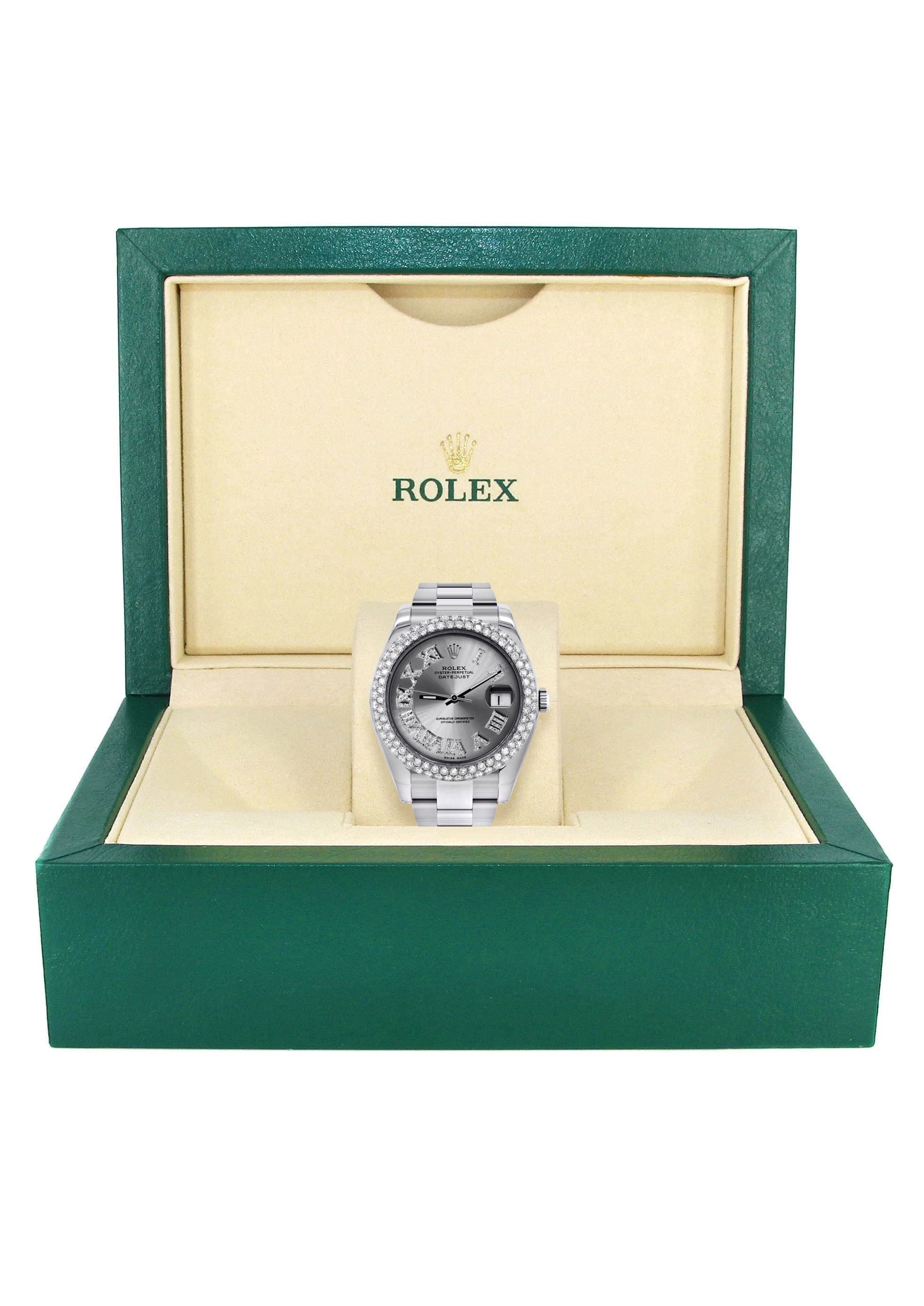 Rolex Datejust II Watch | 41 MM | Silver Roman Numeral Dial | Two Row | Oyster Band - Image 6