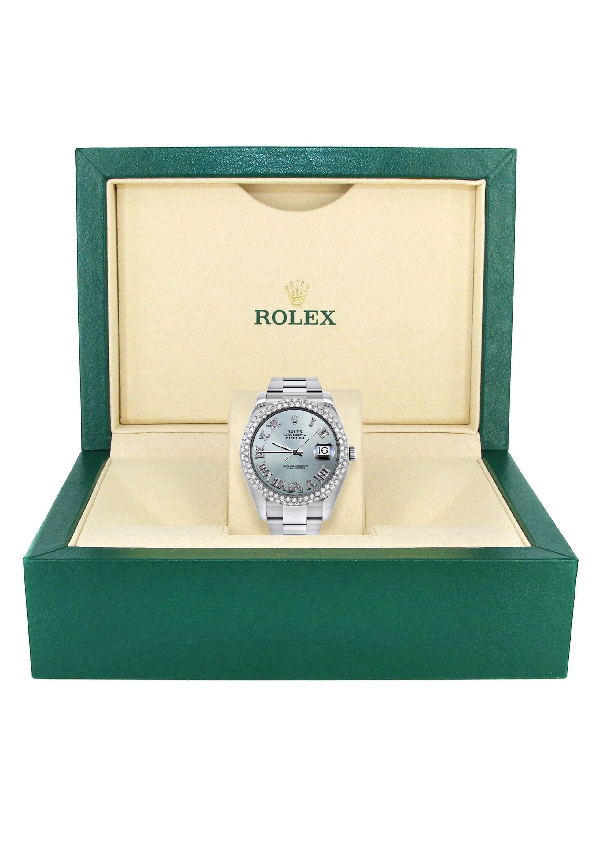 Rolex Datejust II Watch | 41 MM | Turquoise Roman Numeral Dial | Two Row | Oyster Band - Image 6