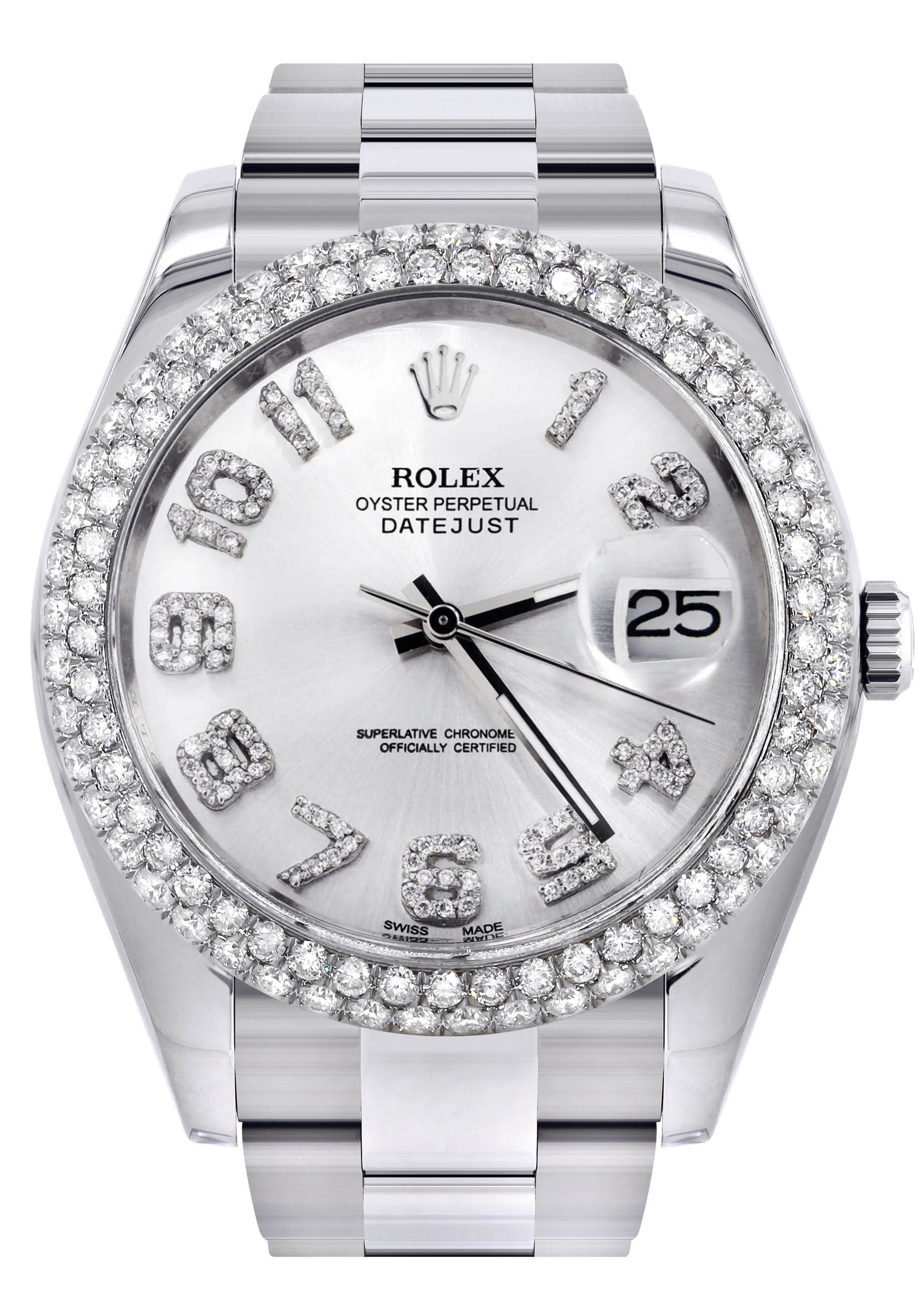Rolex Datejust II Watch | 41 MM | White Diamond Dial | Two Row | Oyster Band