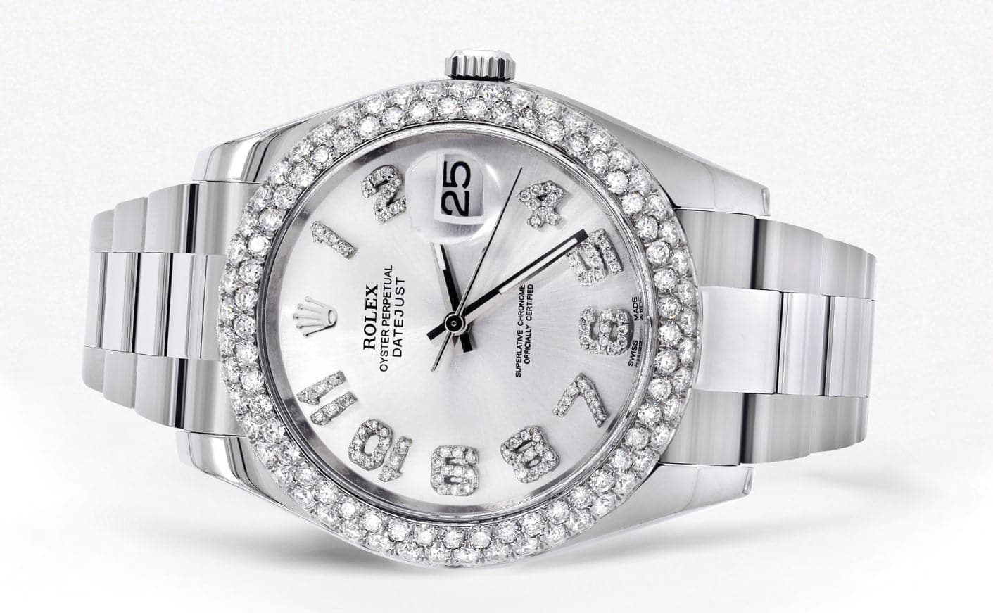 Rolex Datejust II Watch | 41 MM | White Diamond Dial | Two Row | Oyster Band - Image 2