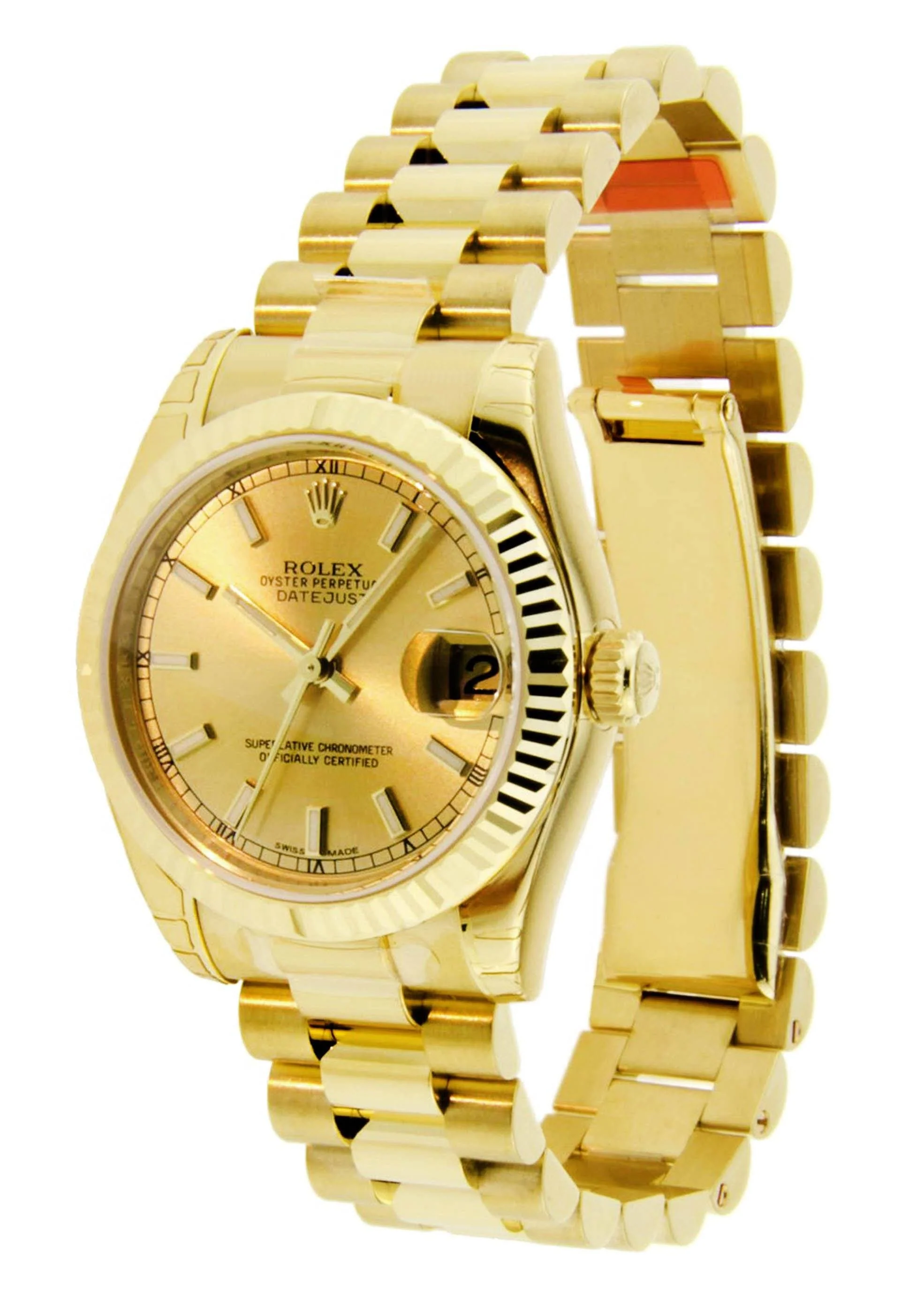 Rolex Datejust Watch For Women | 18K Yellow Gold | 31 Mm - Image 3