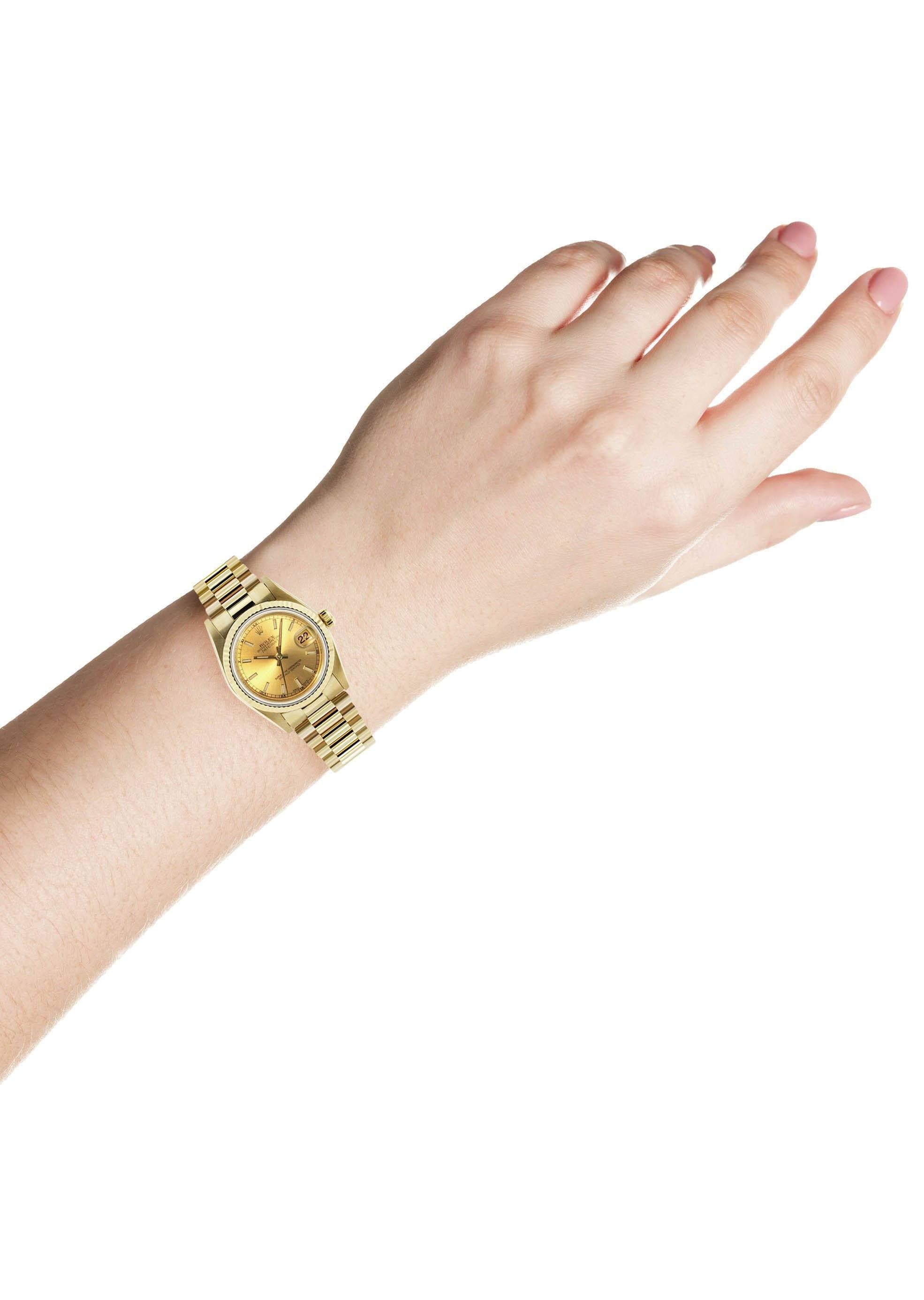 Rolex Datejust Watch For Women | 18K Yellow Gold | 31 Mm - Image 5