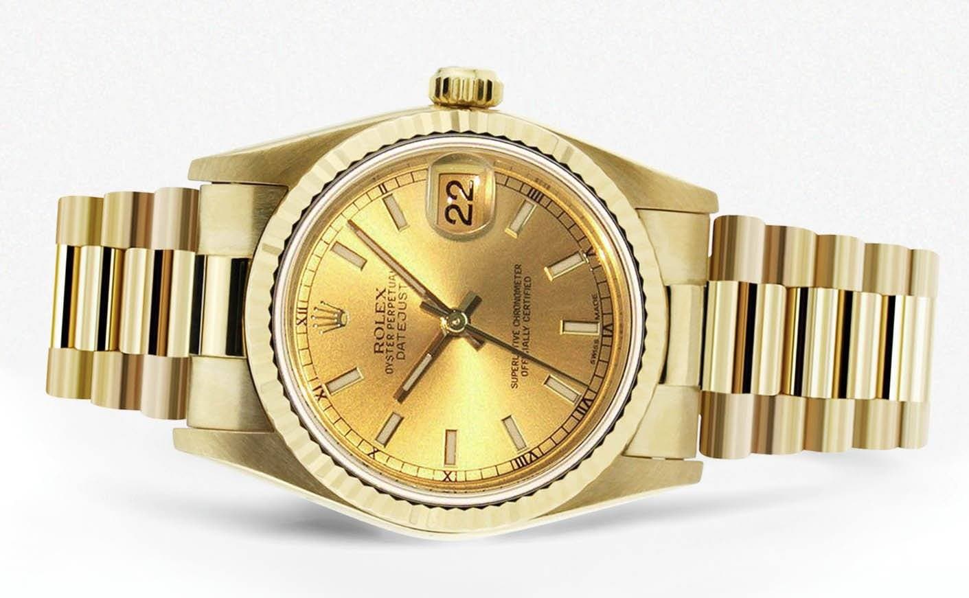Rolex Datejust Watch For Women | 18K Yellow Gold | 31 Mm - Image 6