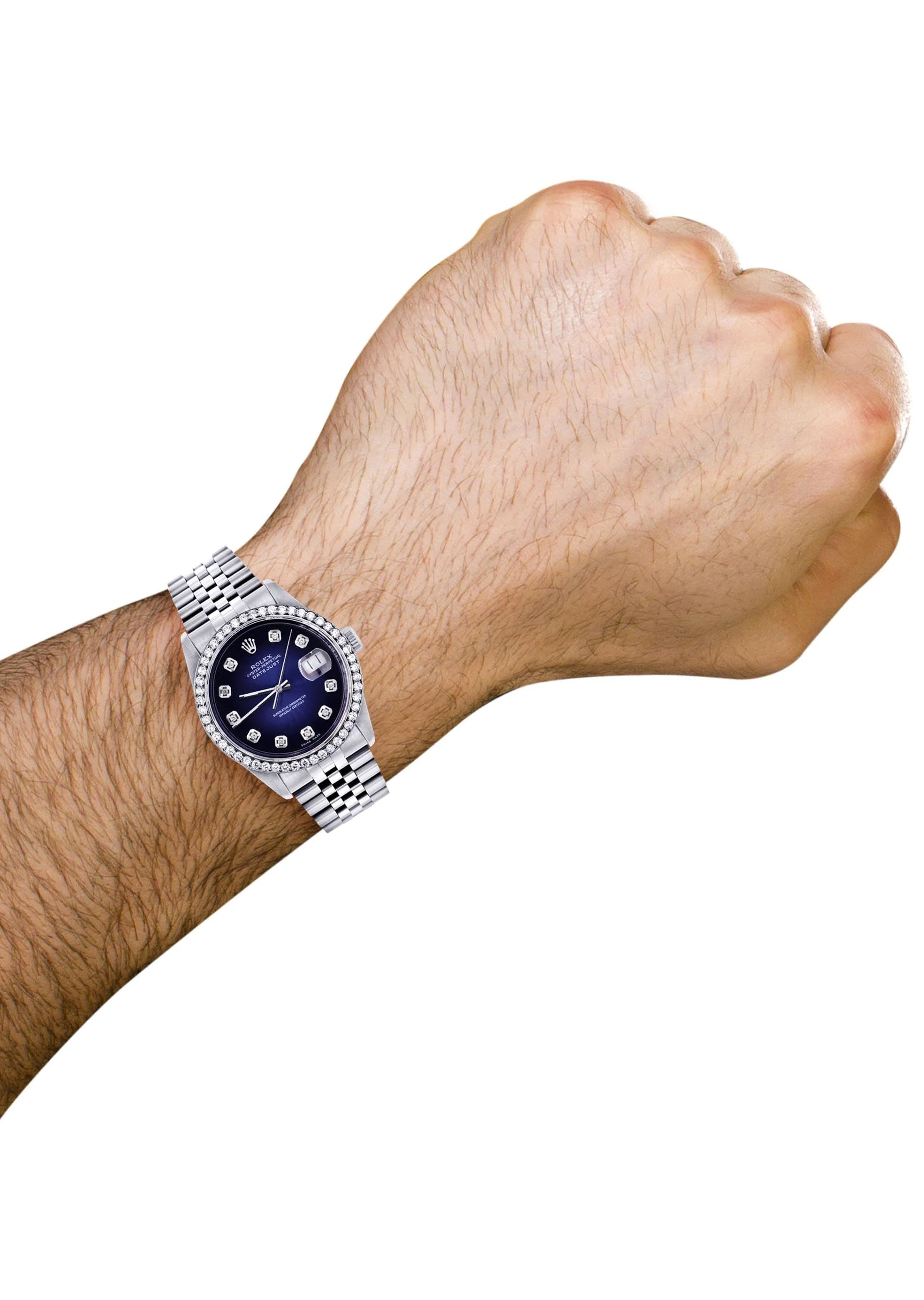 Mens Rolex Datejust Watch 16200 | 36Mm | Blue Black Dial | Jubilee Band - Image 4