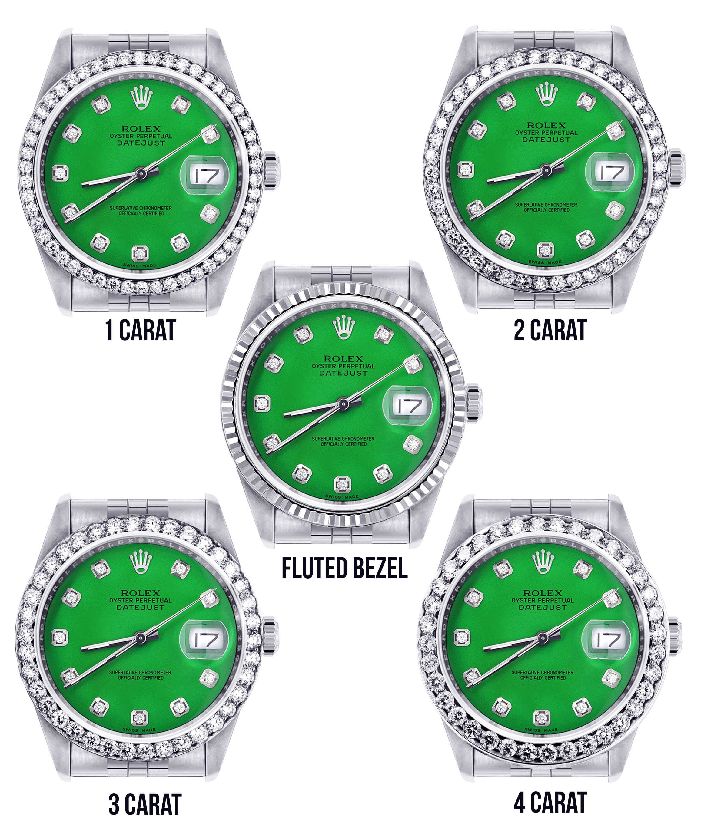 Mens Rolex Datejust Watch 16200 | 36Mm | Green Dial | Jubilee Band - Image 3