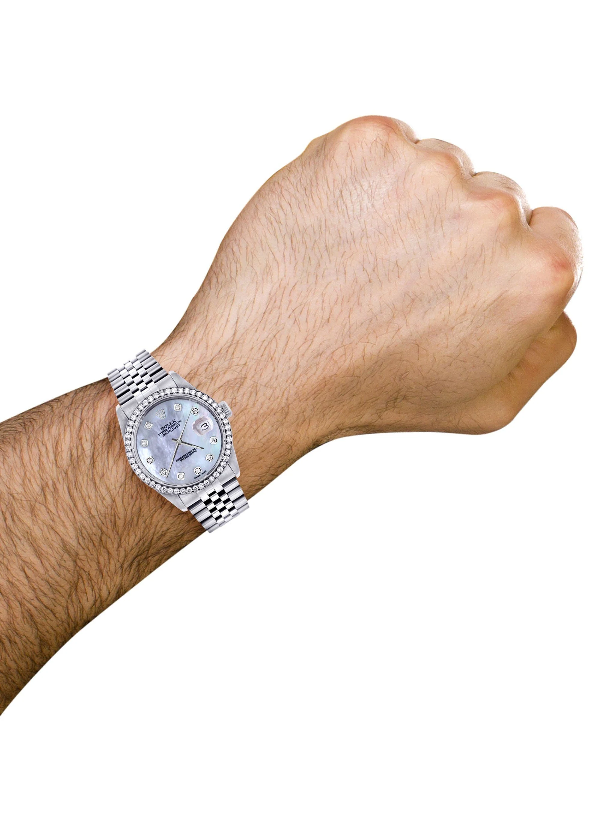 Mens Rolex Datejust Watch 16200 | 36Mm | Mother of Pearl Dial | Jubilee Band - Image 4