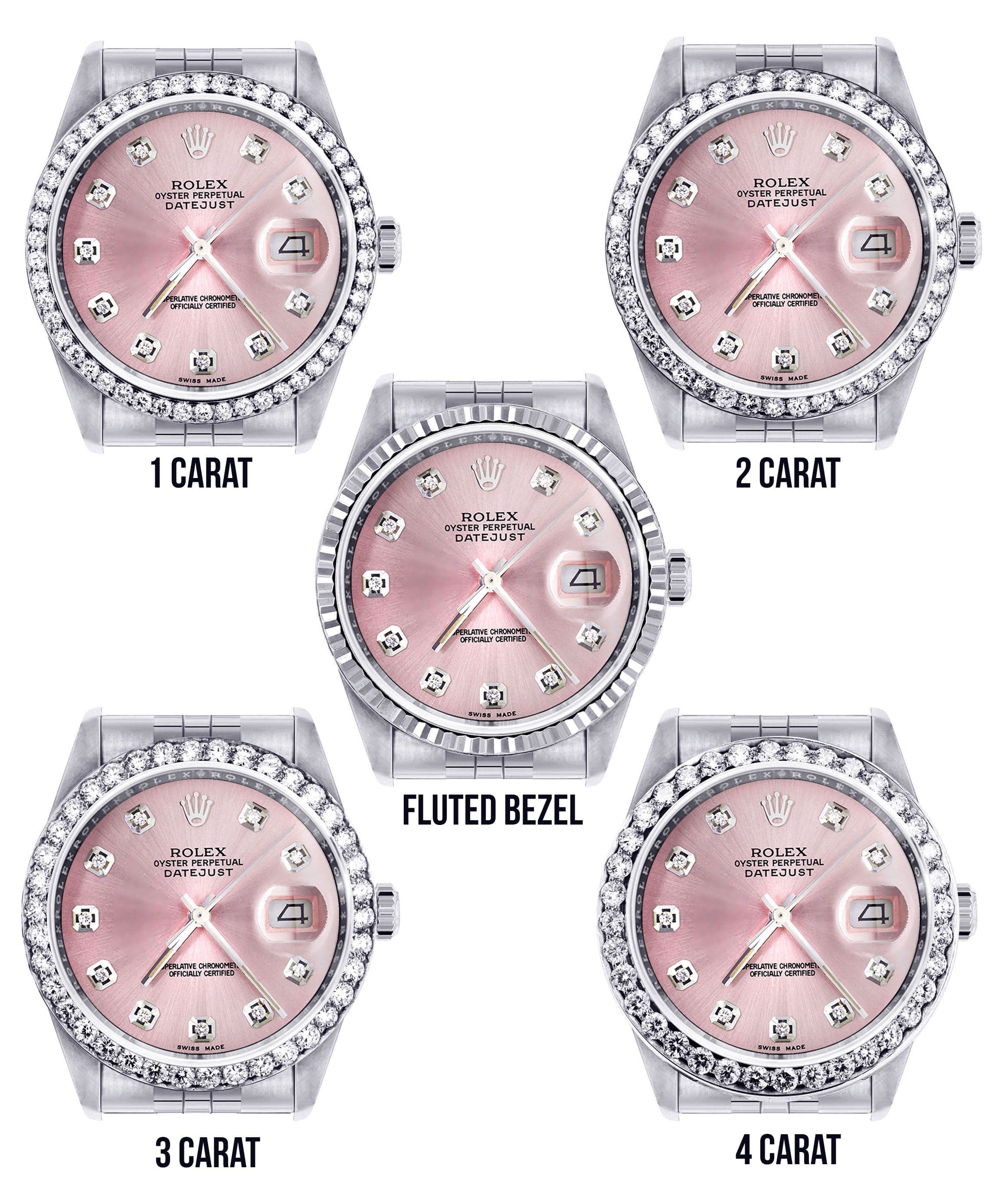 Mens Rolex Datejust Watch 16200 | 36Mm | Pink Dial | Jubilee Band - Image 3