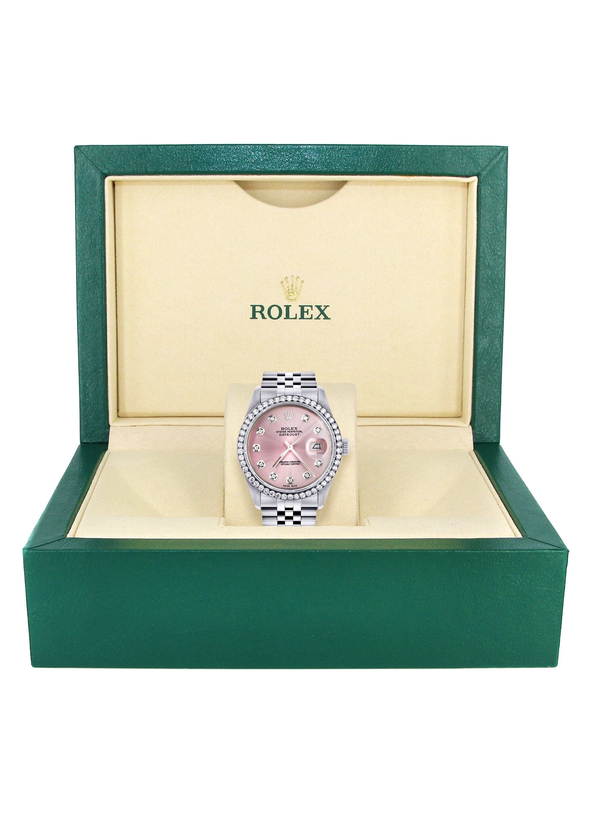 Mens Rolex Datejust Watch 16200 | 36Mm | Pink Dial | Jubilee Band - Image 7