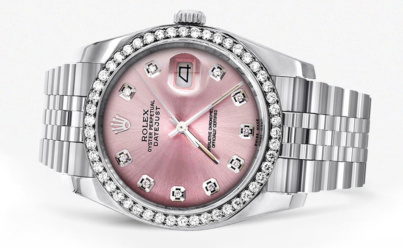 116200 | Hidden Clasp | Rolex Datejust Watch | 36Mm | Pink Dial | Jubilee Band - Image 2